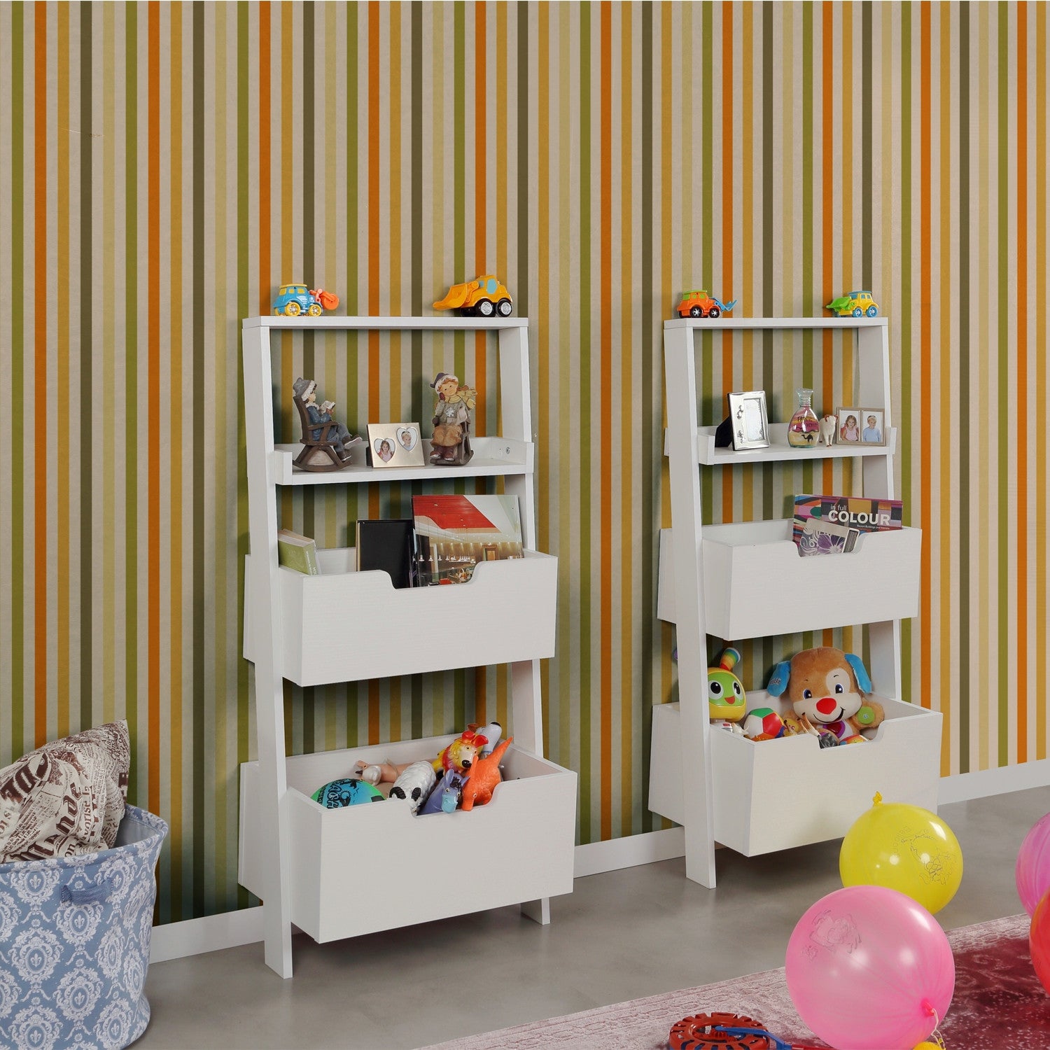 Estante de livros – 59cm x 120cm x 35cm – Branco – Painel de partículas revestido a melamina