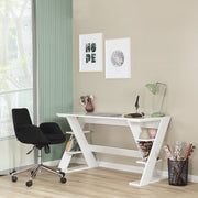 Secretária de Estudo – 140 cm x 73 cm x 60 cm – Branco – Aglomerado