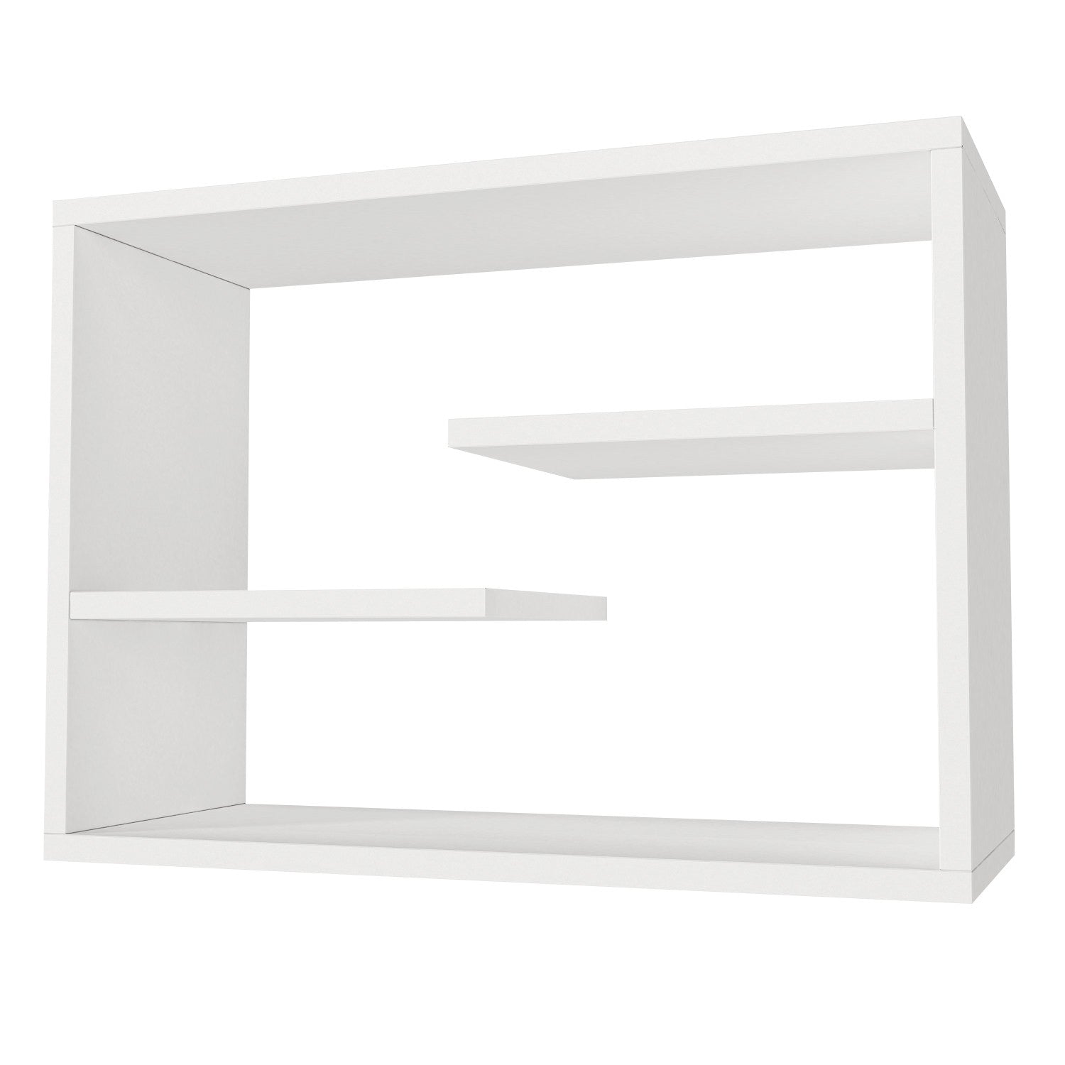 Prateleira de parede – 60 cm x 44 cm x 19,5 cm – Branco – Painel de partículas