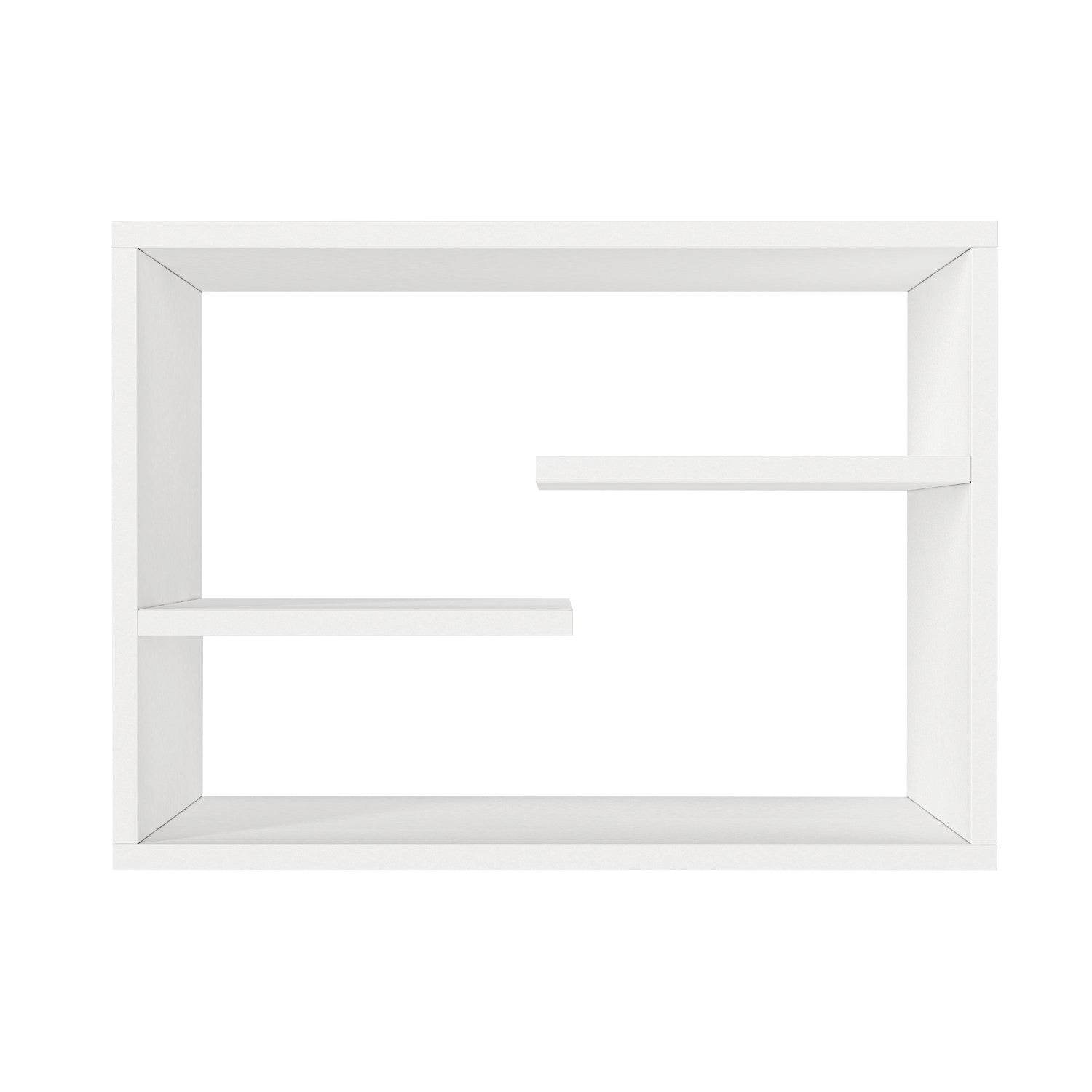 Prateleira de parede – 60 cm x 44 cm x 19,5 cm – Branco – Painel de partículas