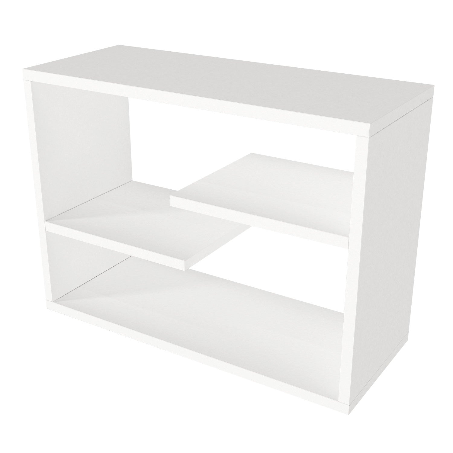 Prateleira de parede – 60 cm x 44 cm x 19,5 cm – Branco – Painel de partículas