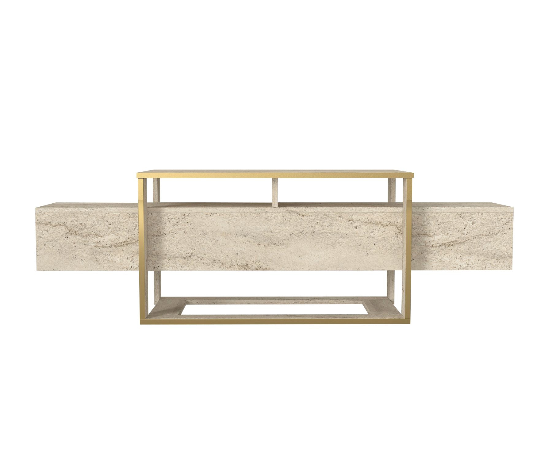 Móvel de TV – 160cm x 49.8cm x 46.1cm – Travertino – MDF