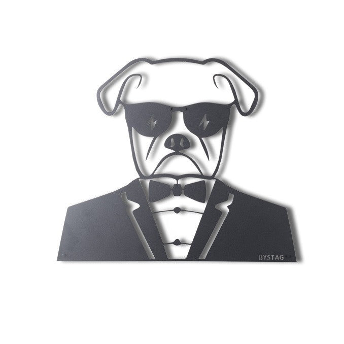 Acessório Decorativo de Parede Bodyguard - Metal Preto 42x50cm para Decoração Interior