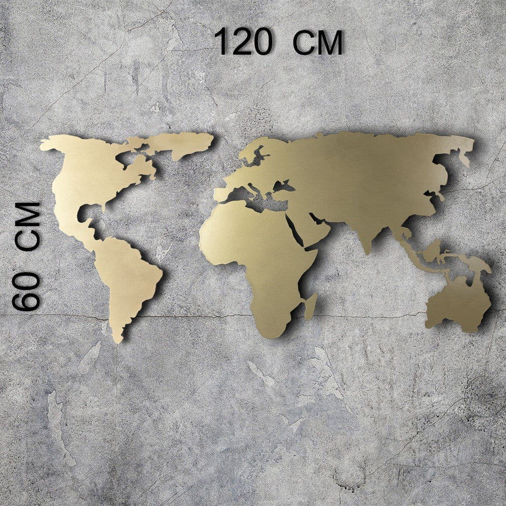 Acessório decorativo de parede – 60 x 120 cm – dourado – 100% metal