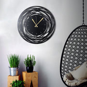 Relógio de parede decorativo – 50 x 50 cm – Preto – Metal