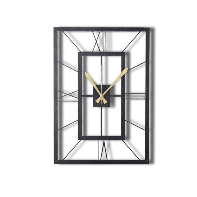 Relógio de parede decorativo – 70 x 49 cm – preto – metal