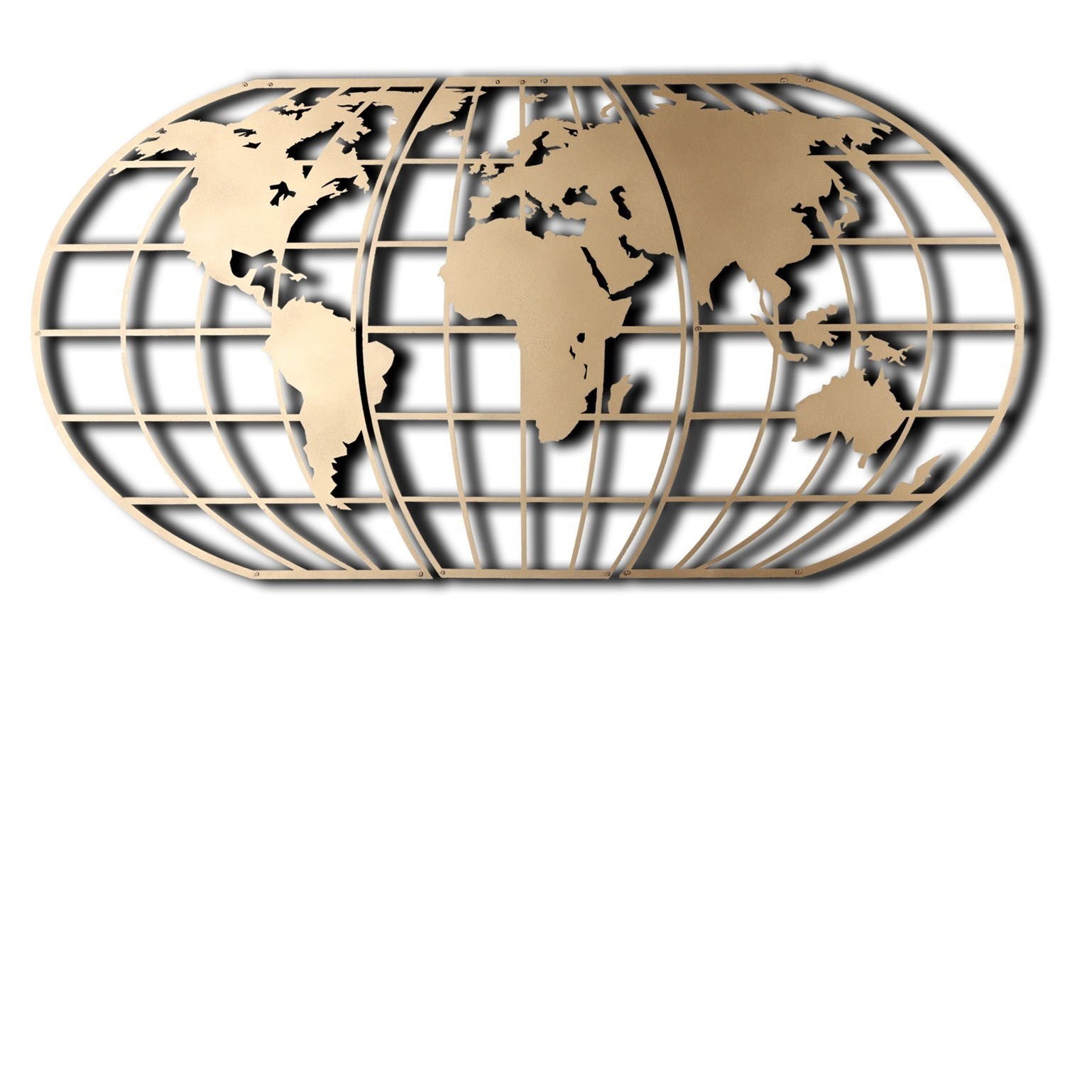 Acessório Decorativo de Parede – 60 x 120 cm – Dourado – Metal