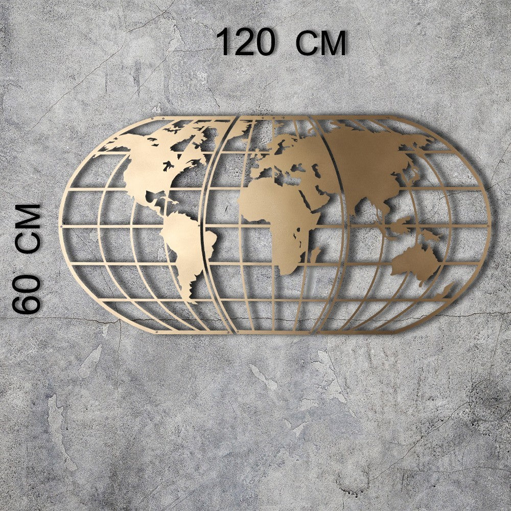 Acessório Decorativo de Parede – 60 x 120 cm – Dourado – Metal