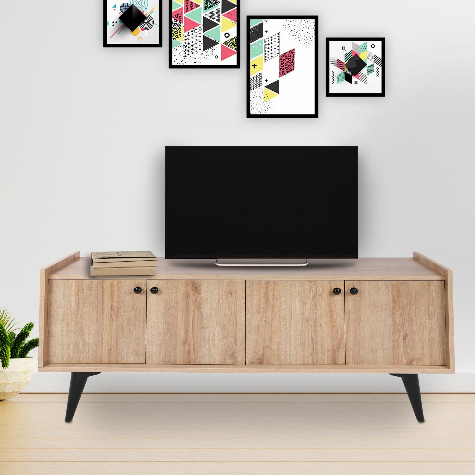 Móvel de TV – 150cm x 40cm x 62cm – Carvalho – Melamina
