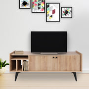 Móvel de TV – 150 cm x 40 cm x 62 cm – Carvalho e Preto – Painel de partículas