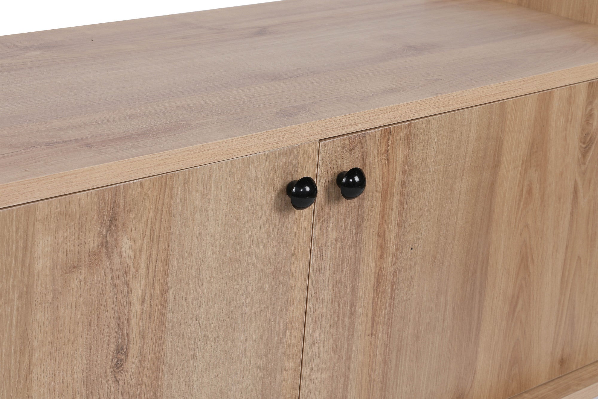 Móvel de TV – 150 cm x 40 cm x 62 cm – Carvalho e Preto – Painel de partículas