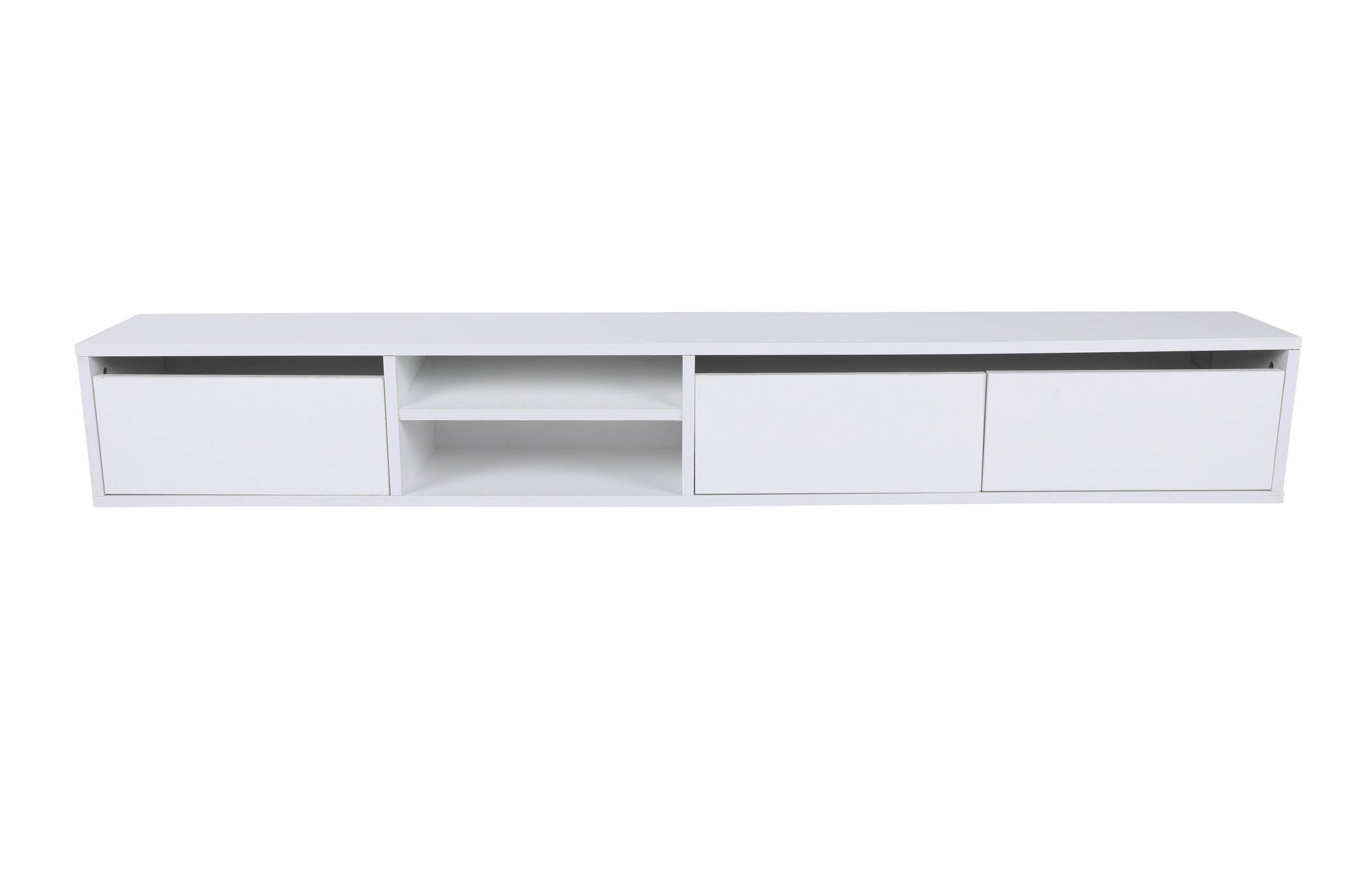 Móvel de TV – 180cm x 30cm x 25cm – Branco – Painel de partículas revestido a melamina