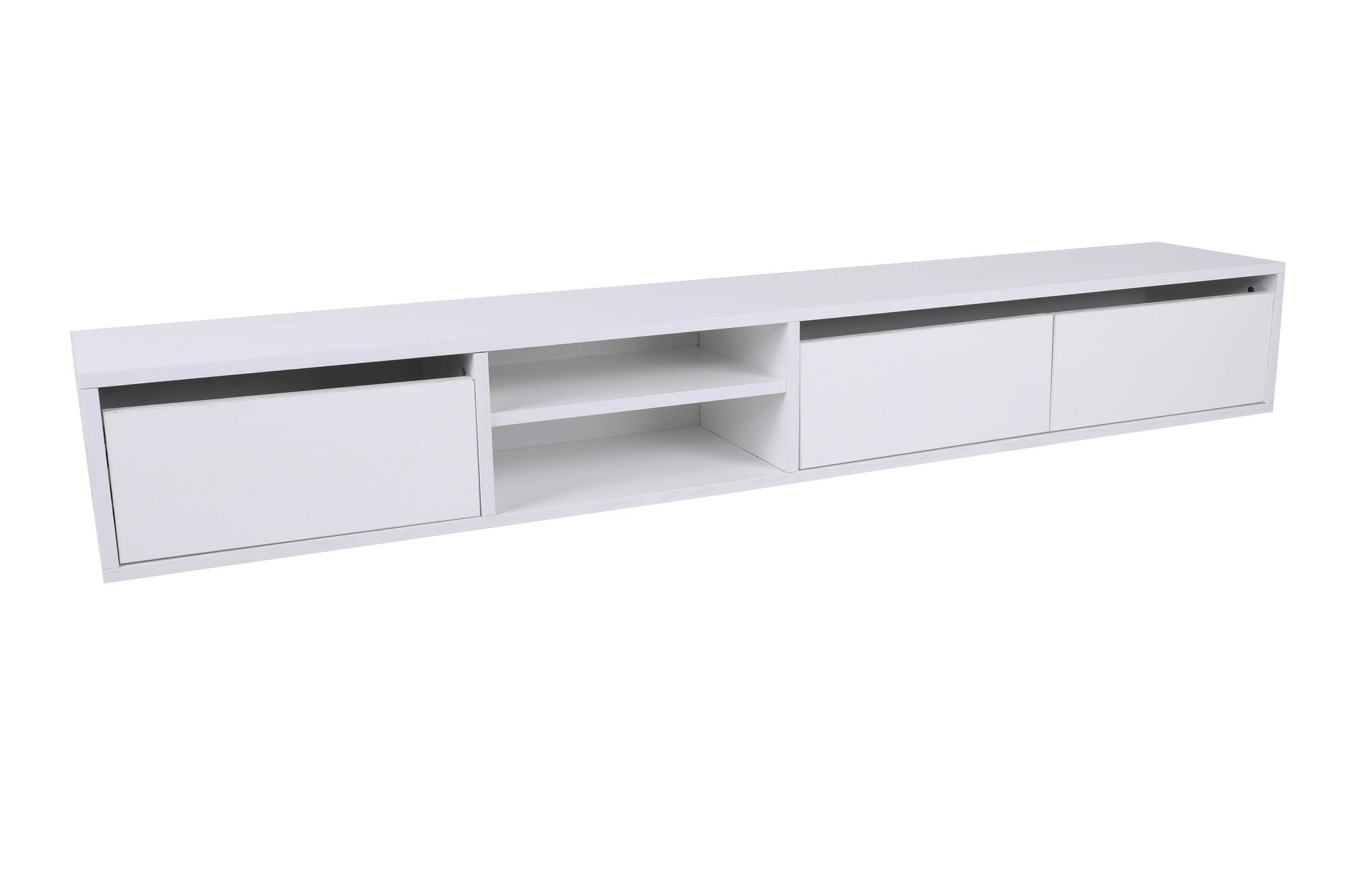 Móvel de TV – 180 cm x 30 cm x 45 cm – Branco – Painéis de partículas revestidos a melamina