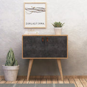 Mesa de Cabeceira – 80 cm x 80 cm x 80 cm – Carvalho e Cinzento Escuro – Painel de partículas com revestimento em melamina