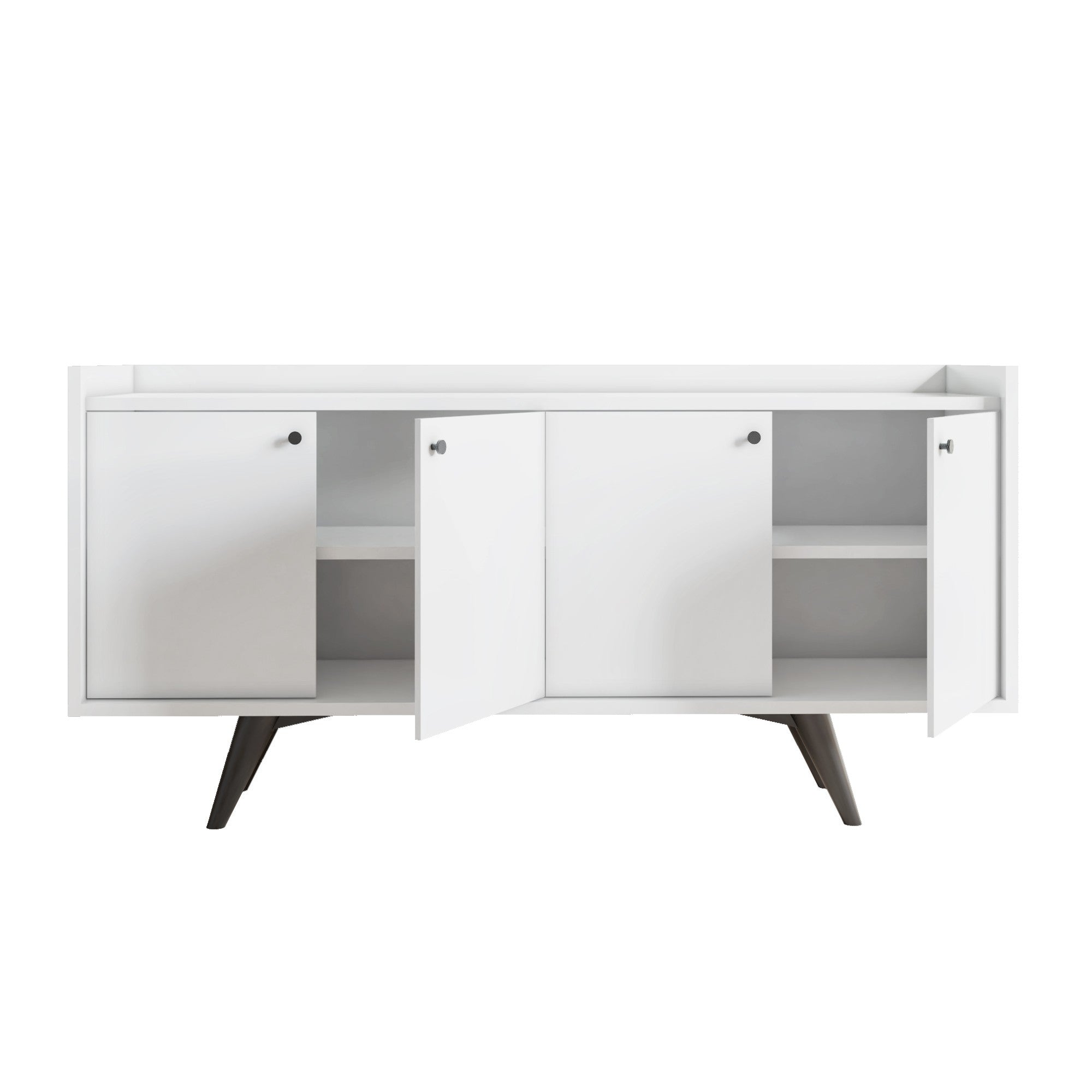 Aparador – 150 cm x 75 cm x 40 cm – Branco – Painel de partículas revestido a melamina