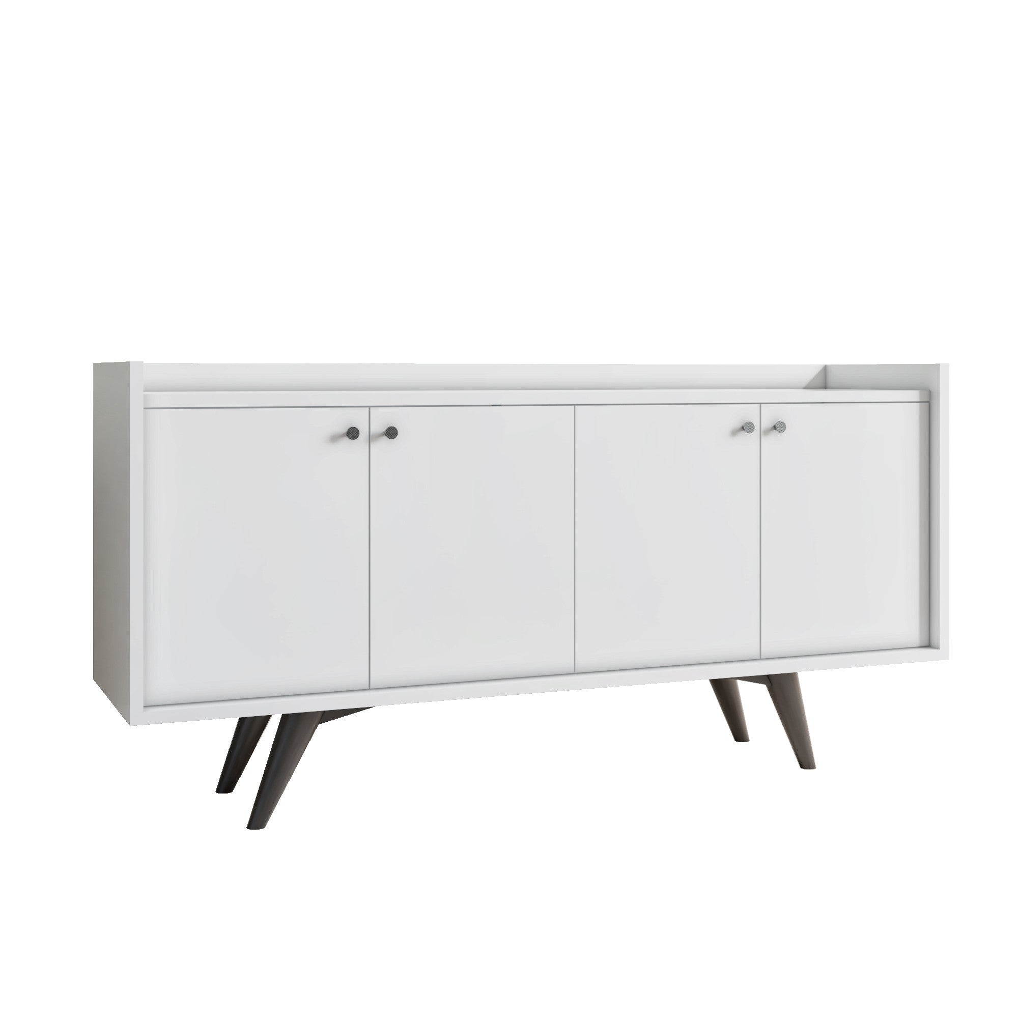 Aparador – 150 cm x 75 cm x 40 cm – Branco – Painel de partículas revestido a melamina