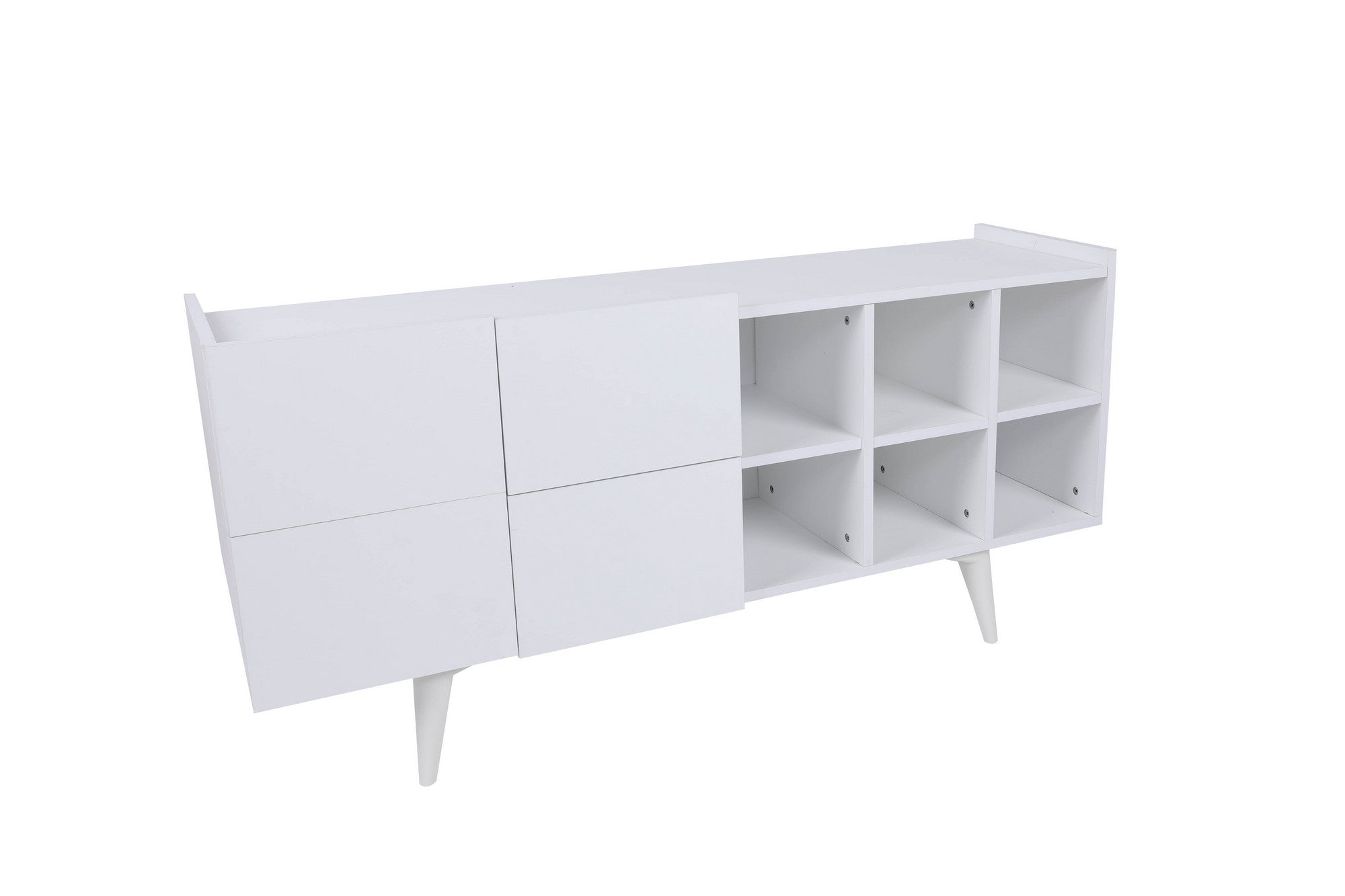 Aparador – 150cm x 42cm x 71cm – Branco – Painel de partículas com revestimento a melamina