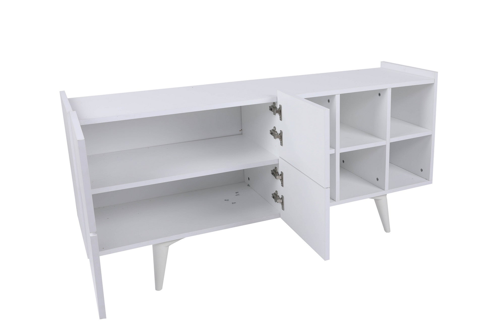 Aparador – 150cm x 42cm x 71cm – Branco – Painel de partículas com revestimento a melamina
