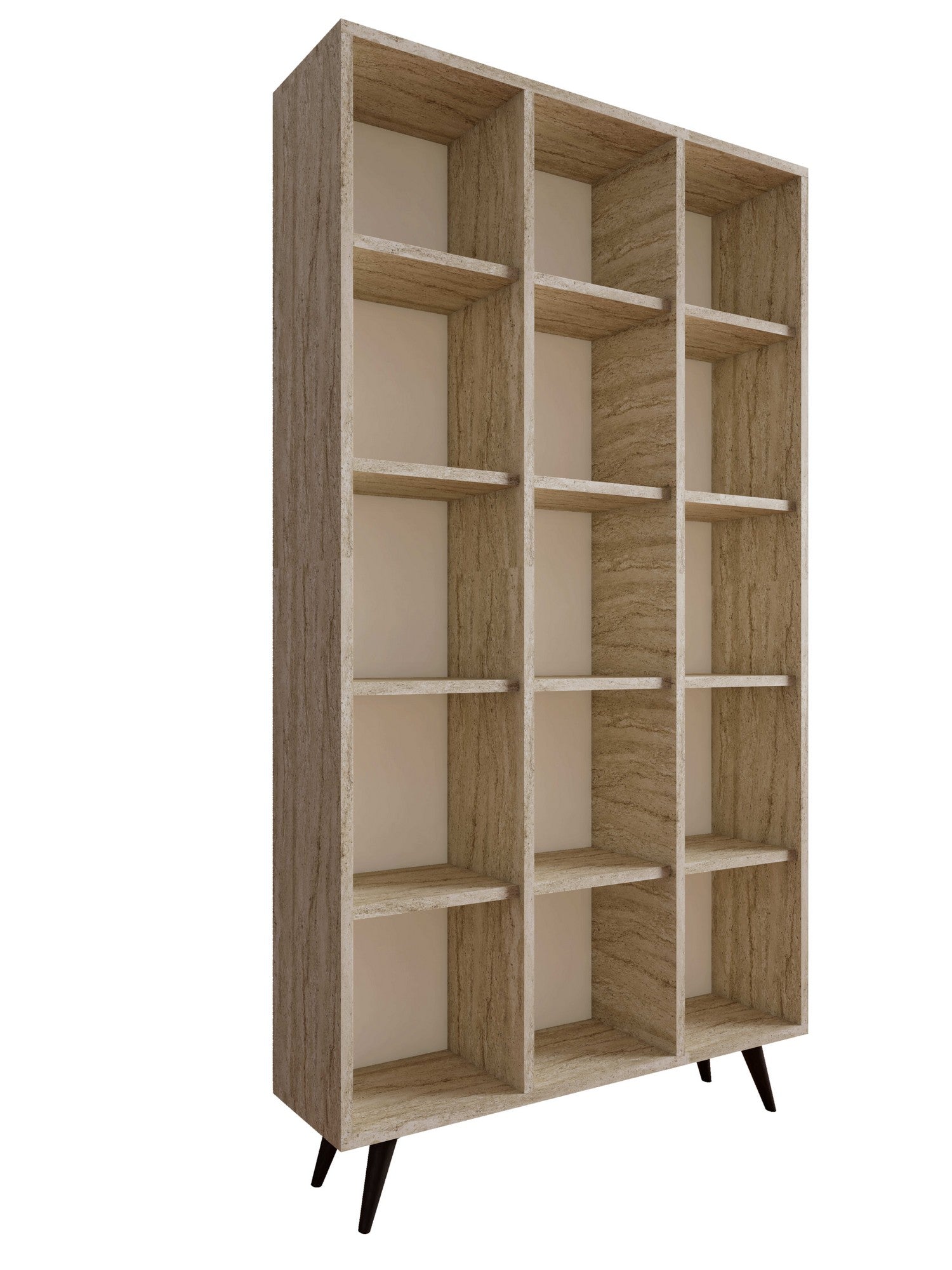Estante de livros – 100cm x 184cm x 25cm – Travertino – Painel de partículas