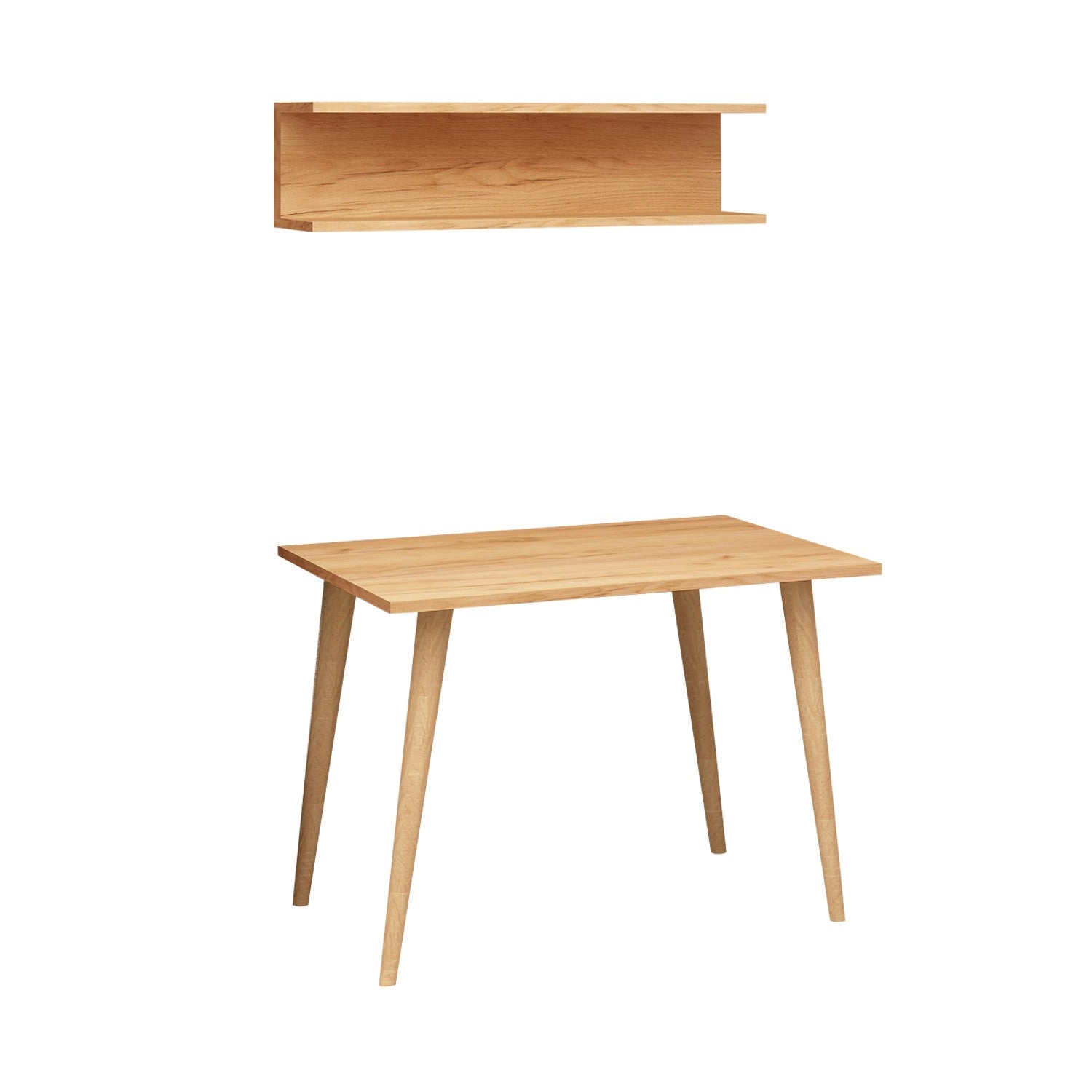 Secretária de Estudo – 80 cm x 74 cm x 60 cm – Carvalho – Painéis de partículas