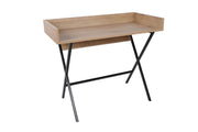 Secretária de Estudo – 100cm x 50cm x 89cm – Carvalho e Preto – Melamina