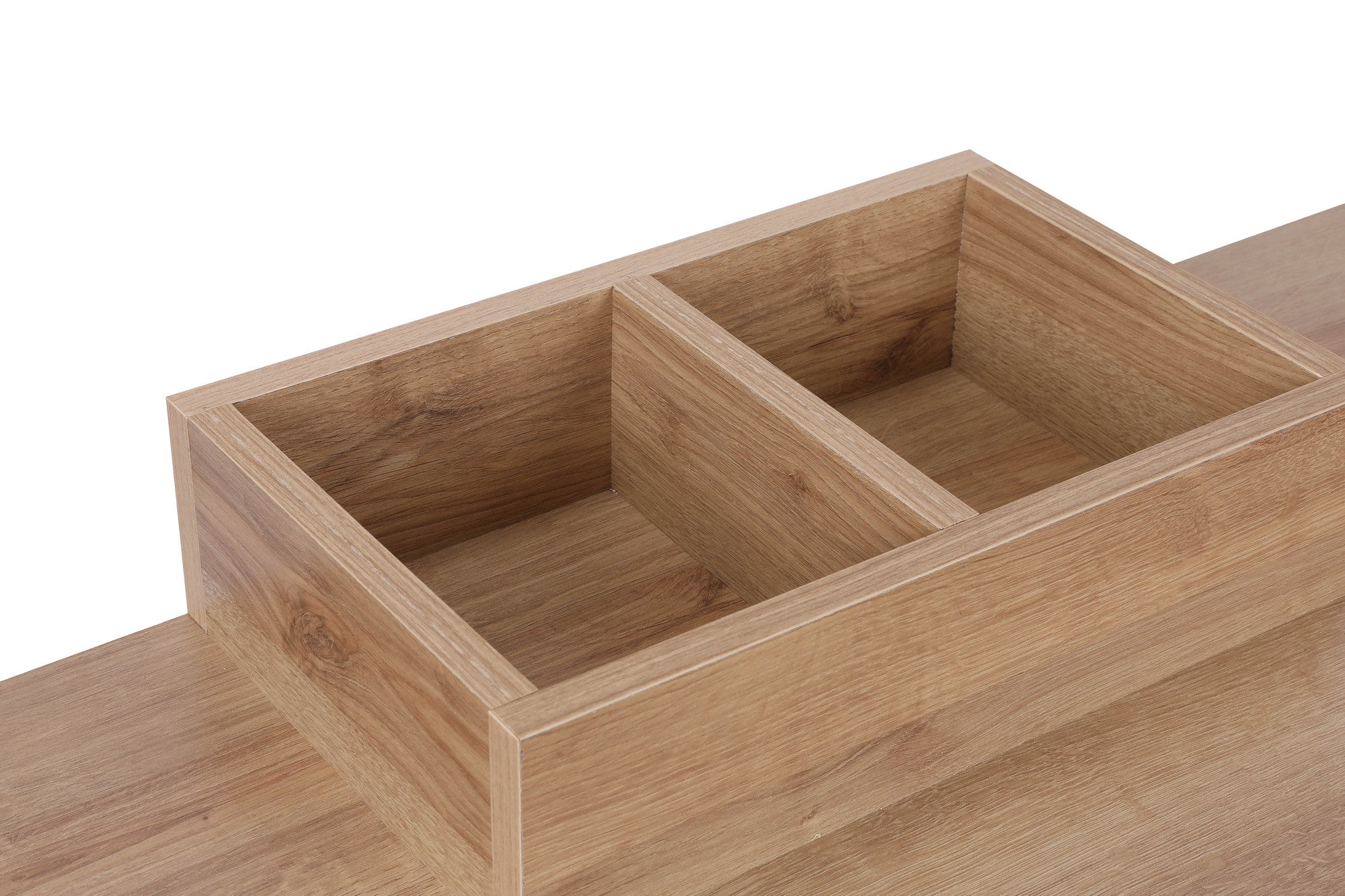 Secretária de Estudo – 100cm x 50cm x 89cm – Carvalho e Preto – Painéis de partículas