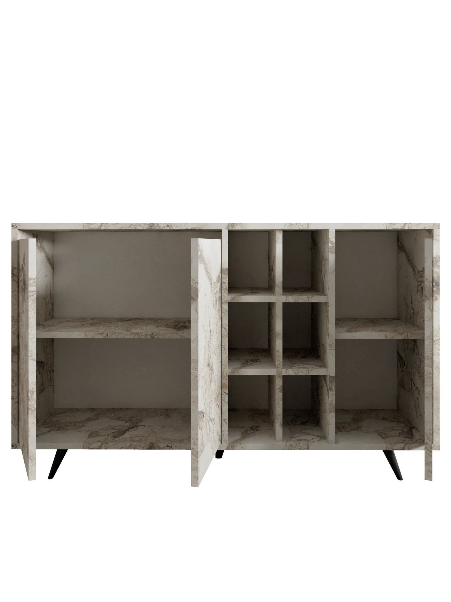Aparador – 140cm x 86cm x 40cm – Mármore de Éfeso – Painel de partículas revestido a melamina