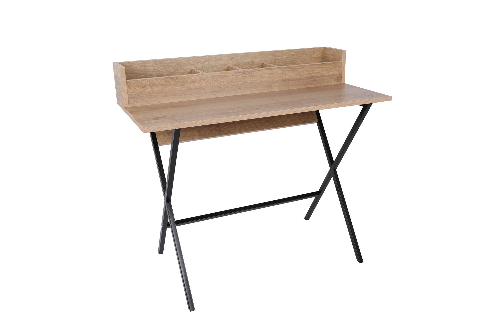 Toucador – 100cm x 50cm x 89cm – Nogueira e Preto – Painel de partículas revestido a melamina