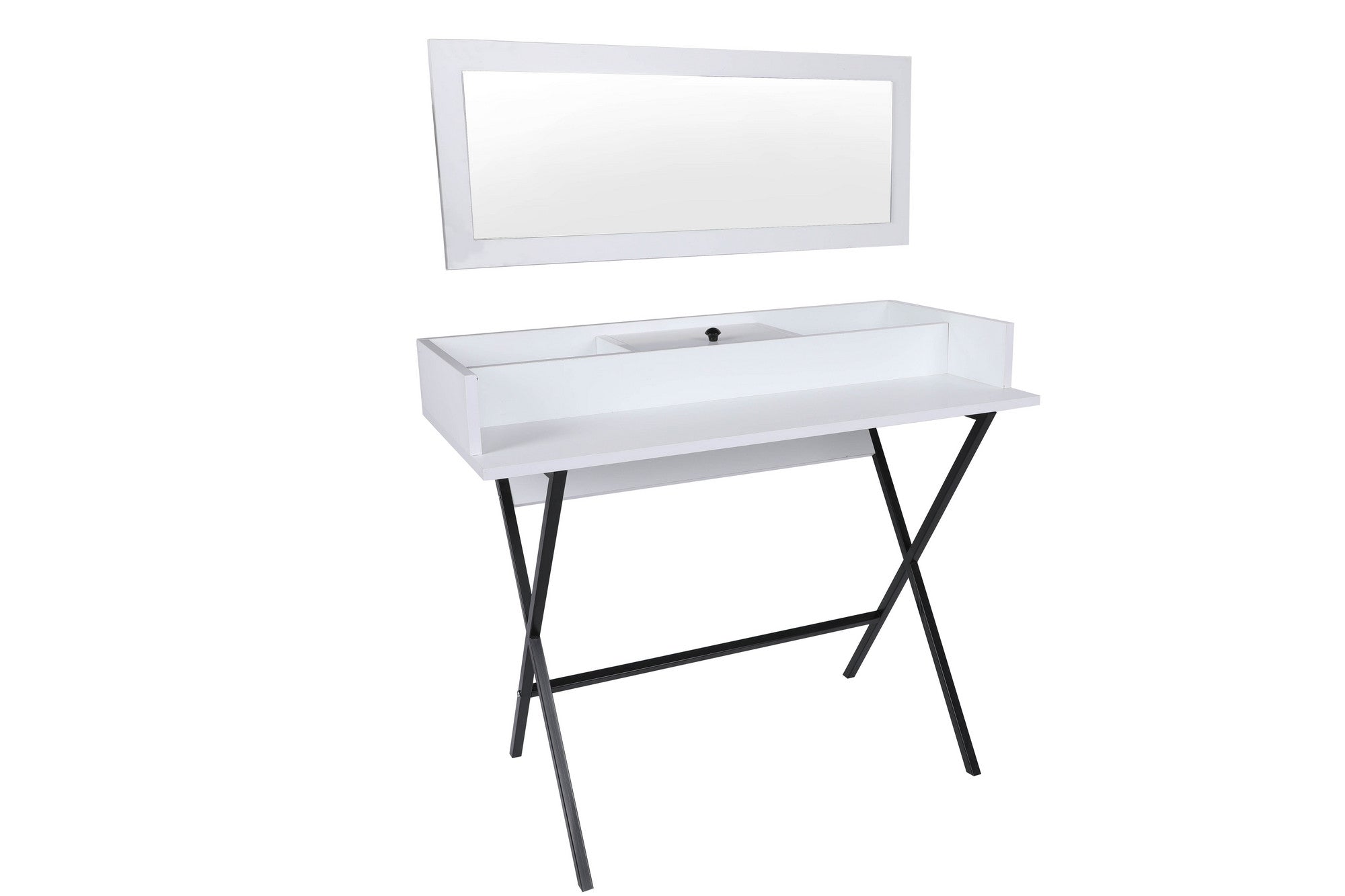 Toucador – 100cm x 50cm x 89cm – Branco – Painel de Partículas