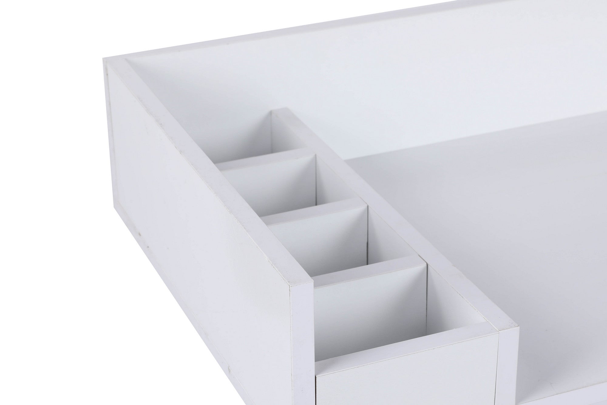 Toucador – 100 cm x 50 cm x 89 cm – Branco e Preto – Painel de partículas revestido a melamina