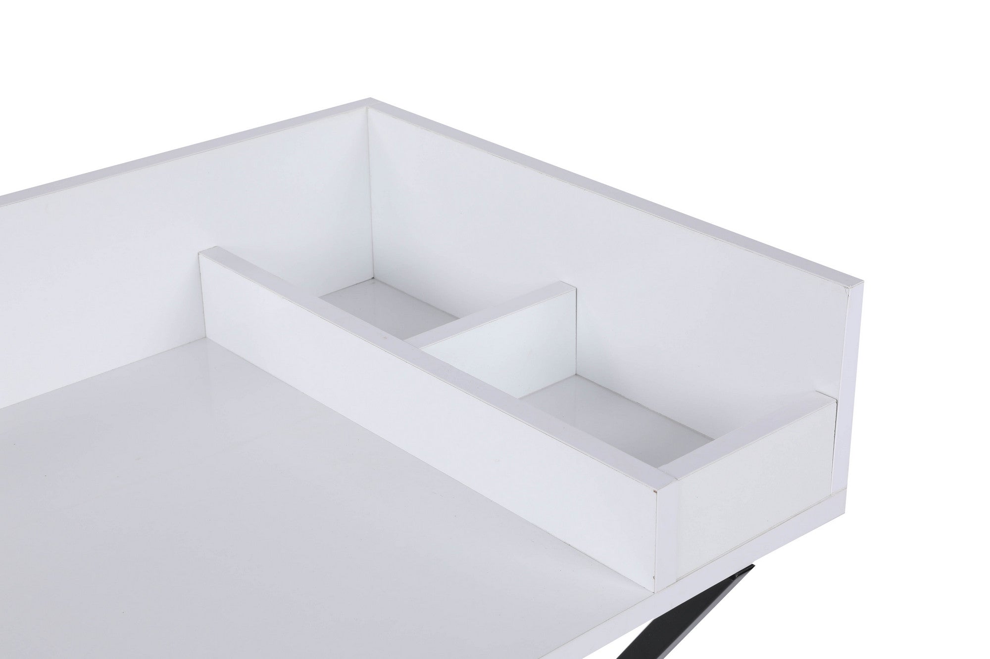 Toucador – 100 cm x 50 cm x 89 cm – Branco e Preto – Painel de partículas revestido a melamina