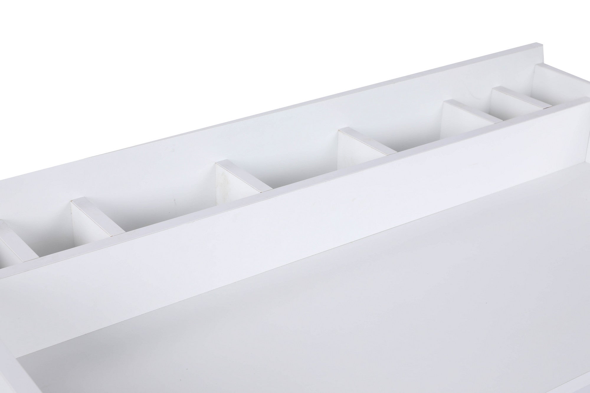 Toucador – 100 cm x 50 cm x 89 cm – Branco e Preto – Painel de partículas revestido a melamina