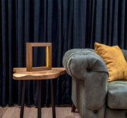 Candeeiro de Mesa Rústica Feita à Mão, Marrom, 25 x 25 x 5 cm | 100% Madeira de Abeto, Iluminação LED, Secagem em Forno, Acabamento em Verniz | Design Moderno e Elegante para Decoração de Casa