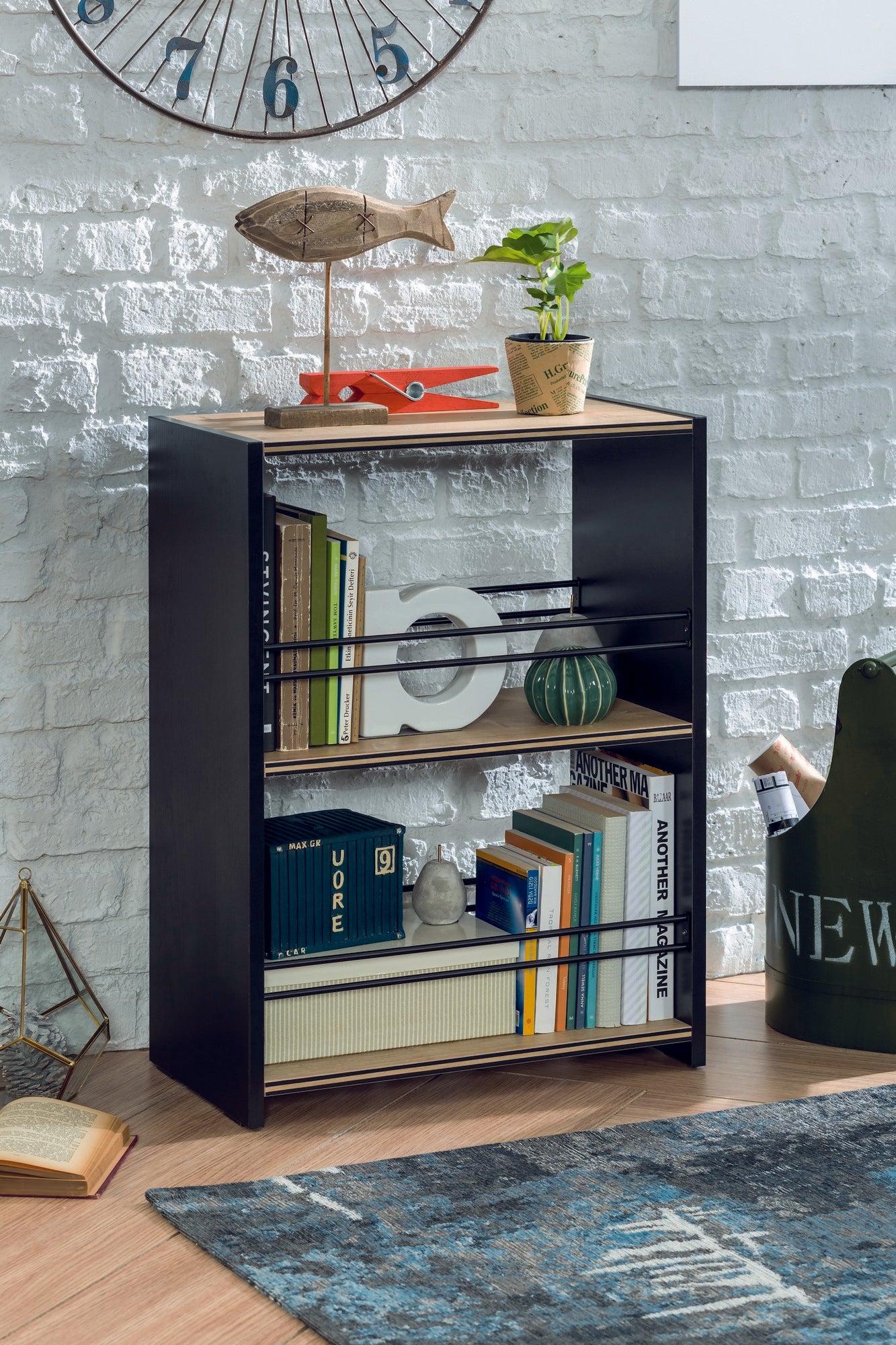 Estante Multicolor com Portas de Fecho Suave - Segura para Crianças, Montagem na Parede, Múltiplas Prateleiras