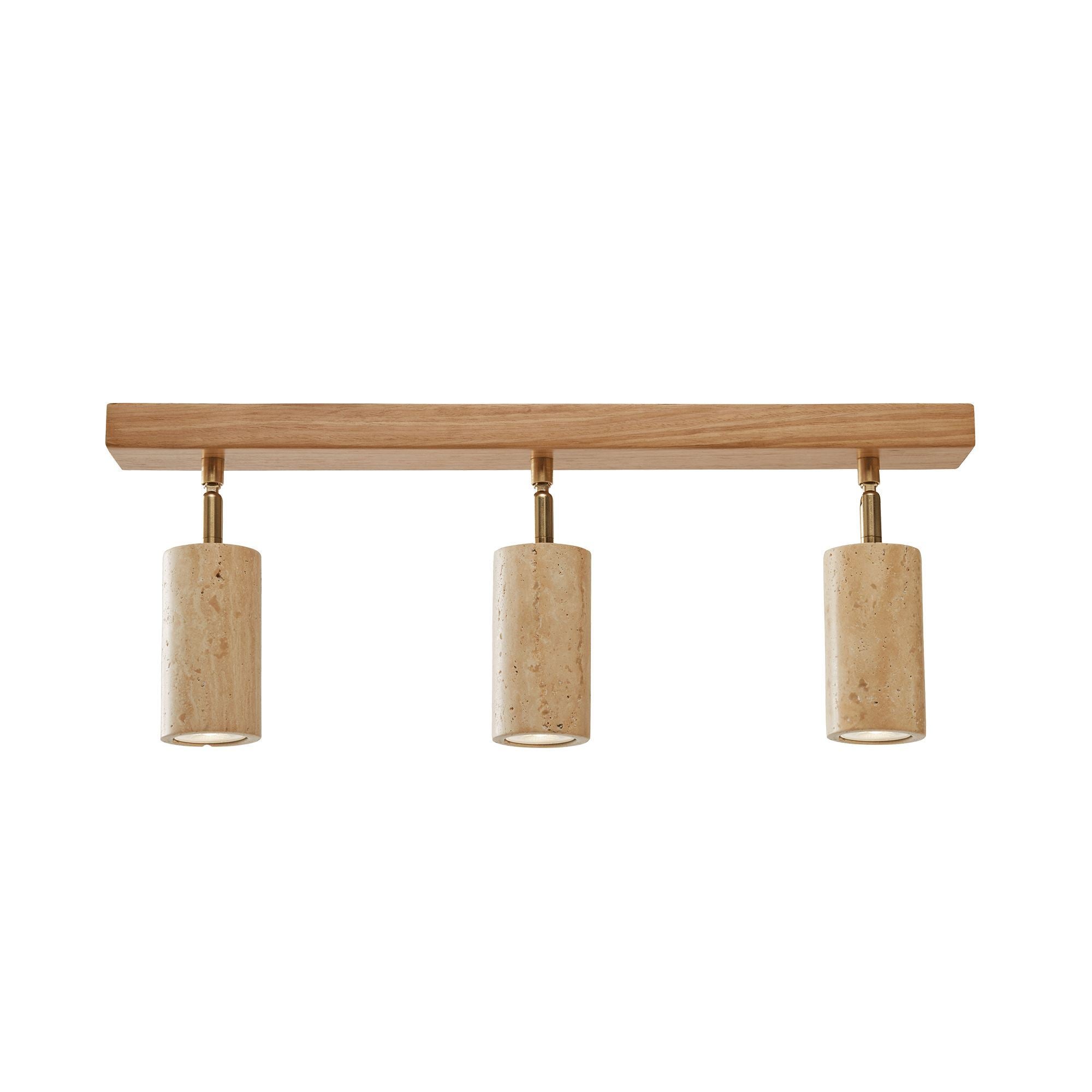 Candeeiro de Teto – 22 cm – Bege e Carvalho – Folheado de Madeira e Metal