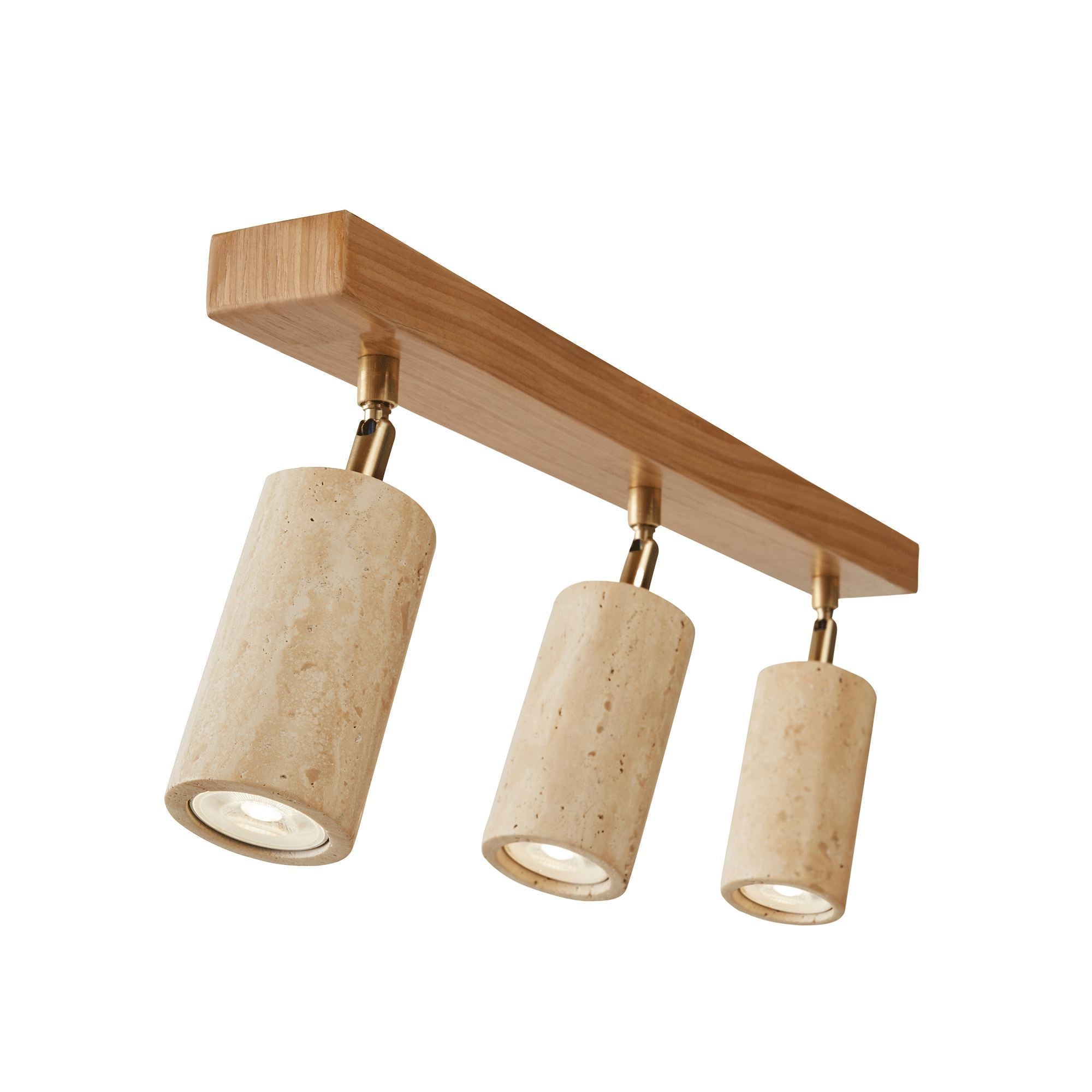 Candeeiro de Teto – 22 cm – Bege e Carvalho – Folheado de Madeira e Metal