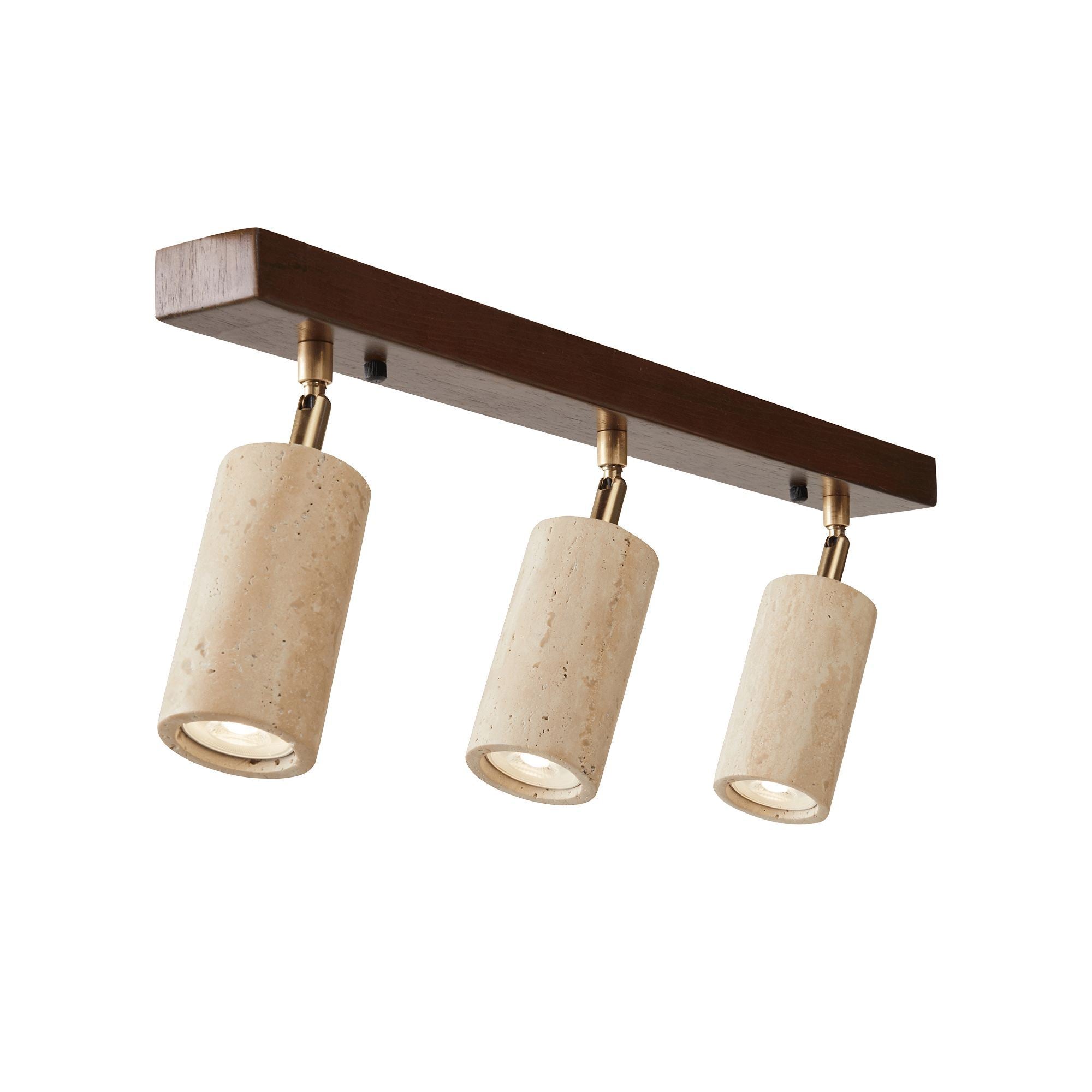 Candeeiro de Teto – 22 cm – Bege e Noz – Folha de Madeira e Metal