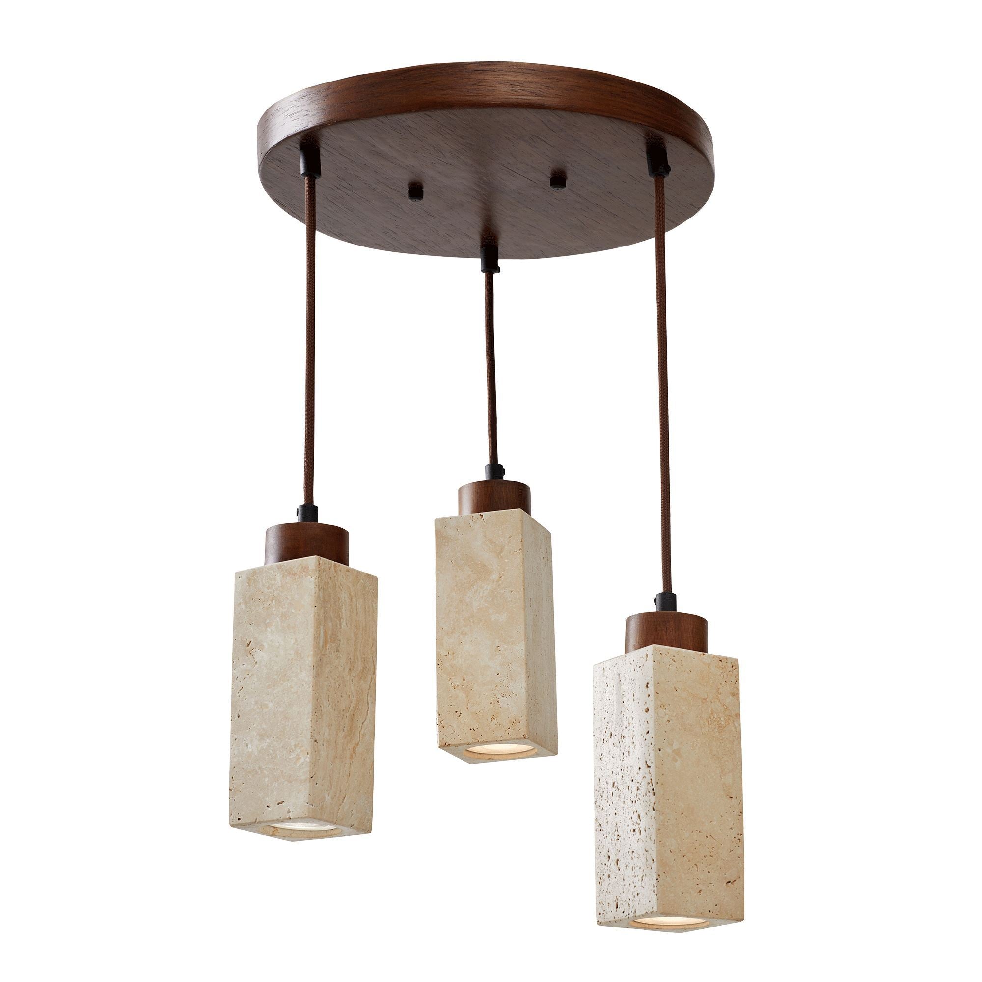 Candeeiro de Teto – 23-153 cm – Bege – Folha de Madeira e Metal
