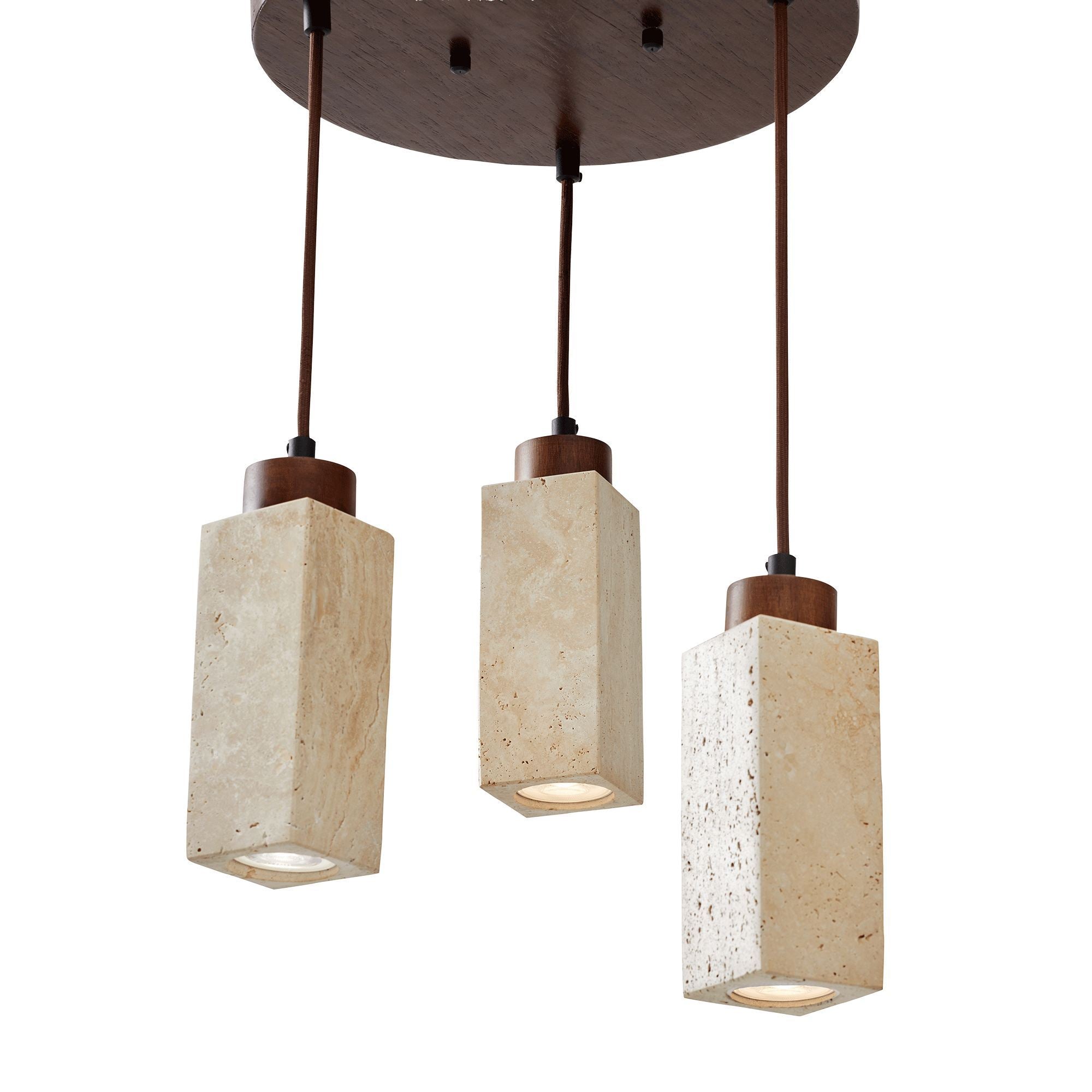 Candeeiro de Teto – 23-153 cm – Bege – Folha de Madeira e Metal
