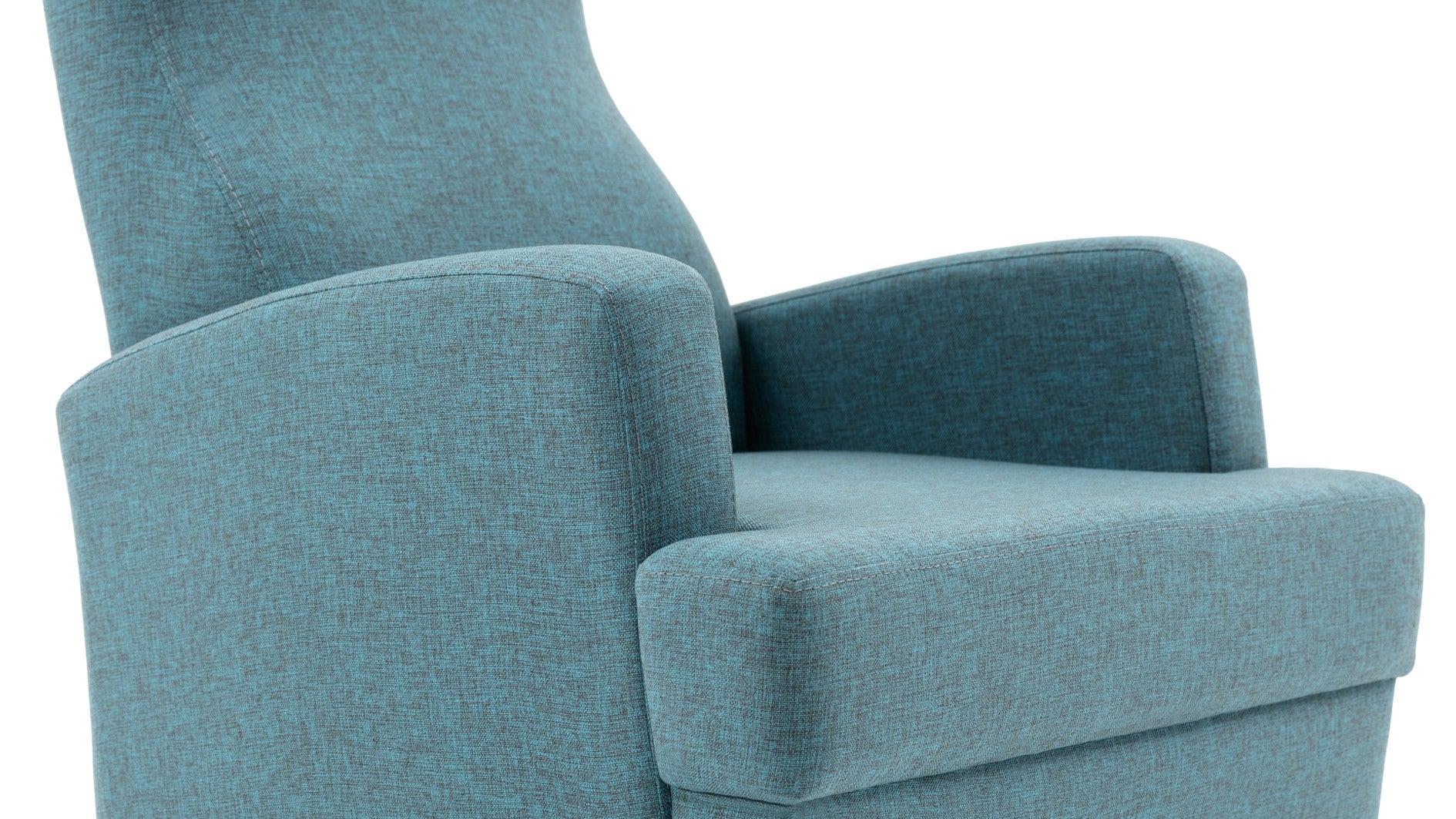 Poltrona Elegante – 76 cm L x 91 cm A x 87 cm P – Turquesa – 100% Poliéster