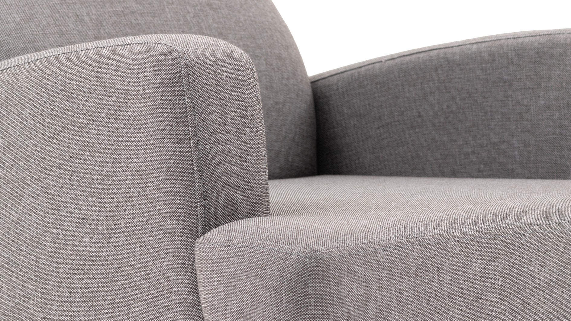 Poltrona Elegante – 76 x 91 x 87 cm – Cinza Claro – Madeira e Poliéster