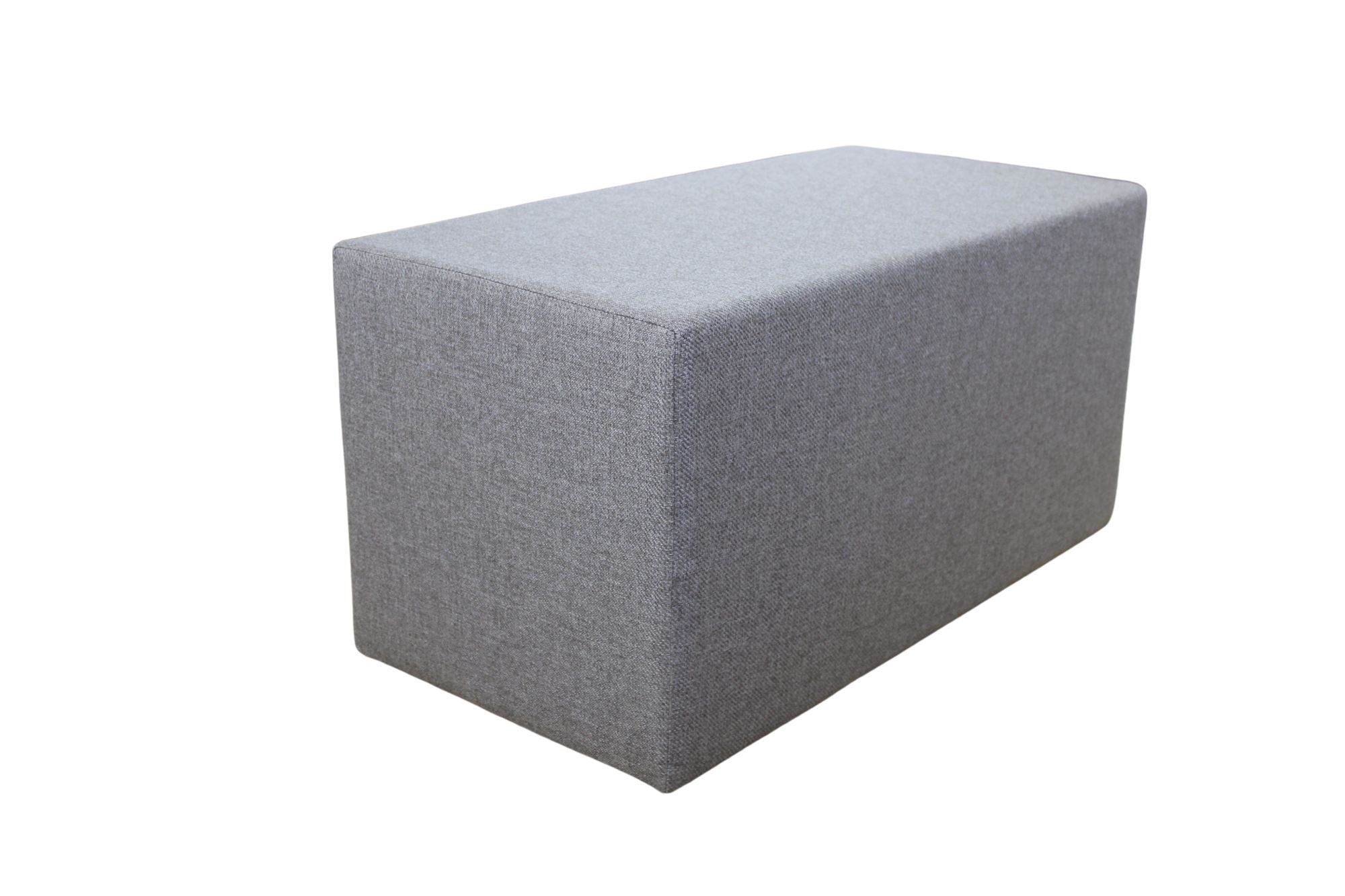 Pufe elegante, marrom, 80 x 42 x 40 cm | Estrutura em madeira de faia, tecido fácil de limpar, capacidade para 150 kg | Perfeito para decoração moderna e escandinava