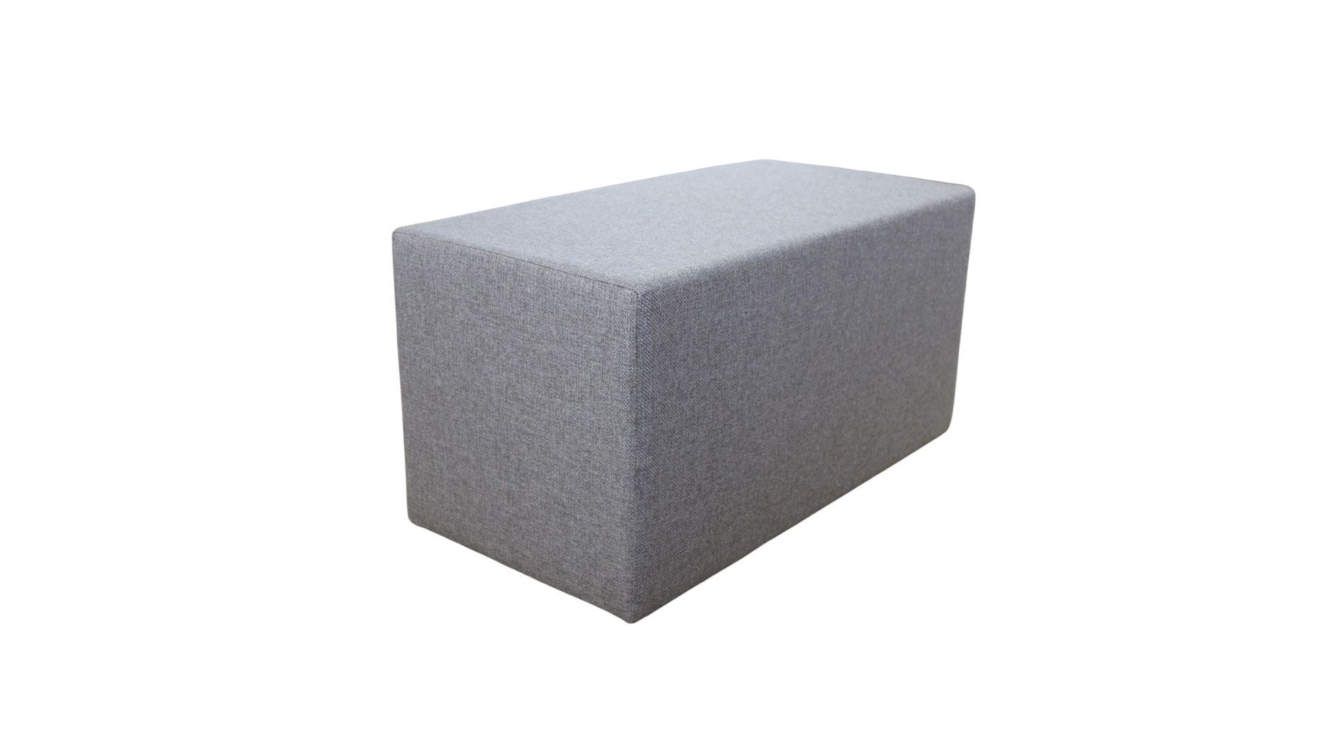 Pufe elegante, marrom, 80 x 42 x 40 cm | Estrutura em madeira de faia, tecido fácil de limpar, capacidade para 150 kg | Perfeito para decoração moderna e escandinava