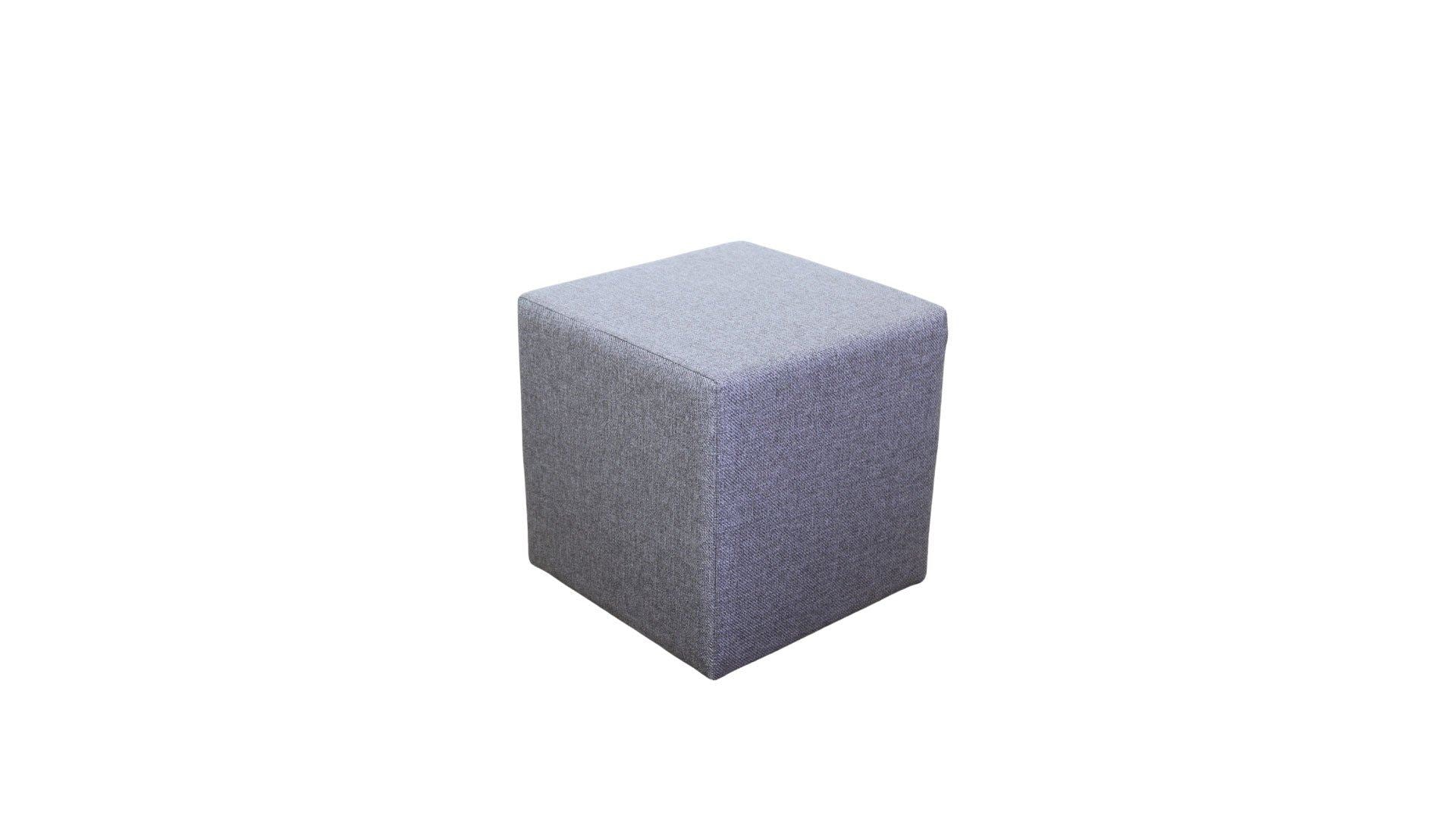 Pufe elegante, marrom, 40x42 cm | Estrutura em madeira de faia, tecido fácil de limpar, capacidade para 150 kg | Design escandinavo moderno para residências e hotéis