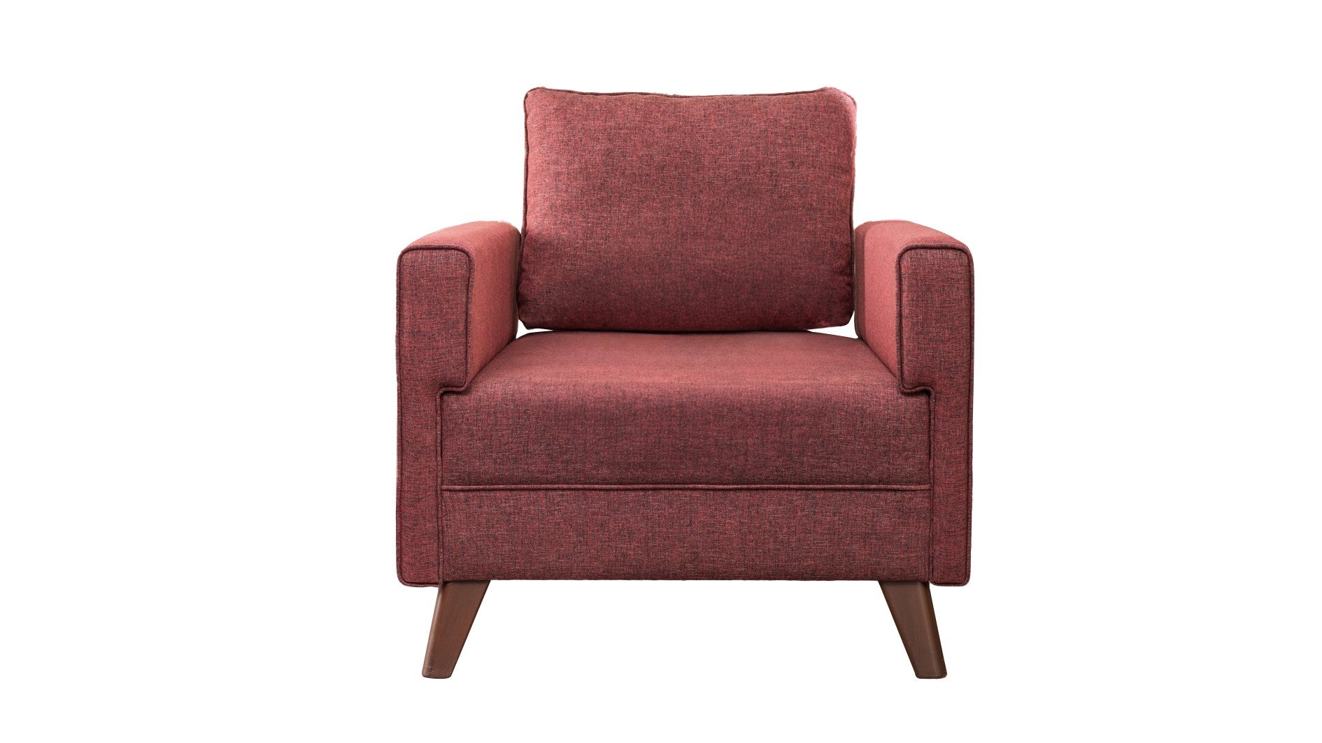 Poltrona – 82 x 85 x 81 cm – Vermelho clarete – Madeira/MDF