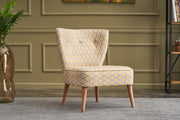 Poltrona – 65x80x65 cm – Rosa – Madeira e Poliéster
