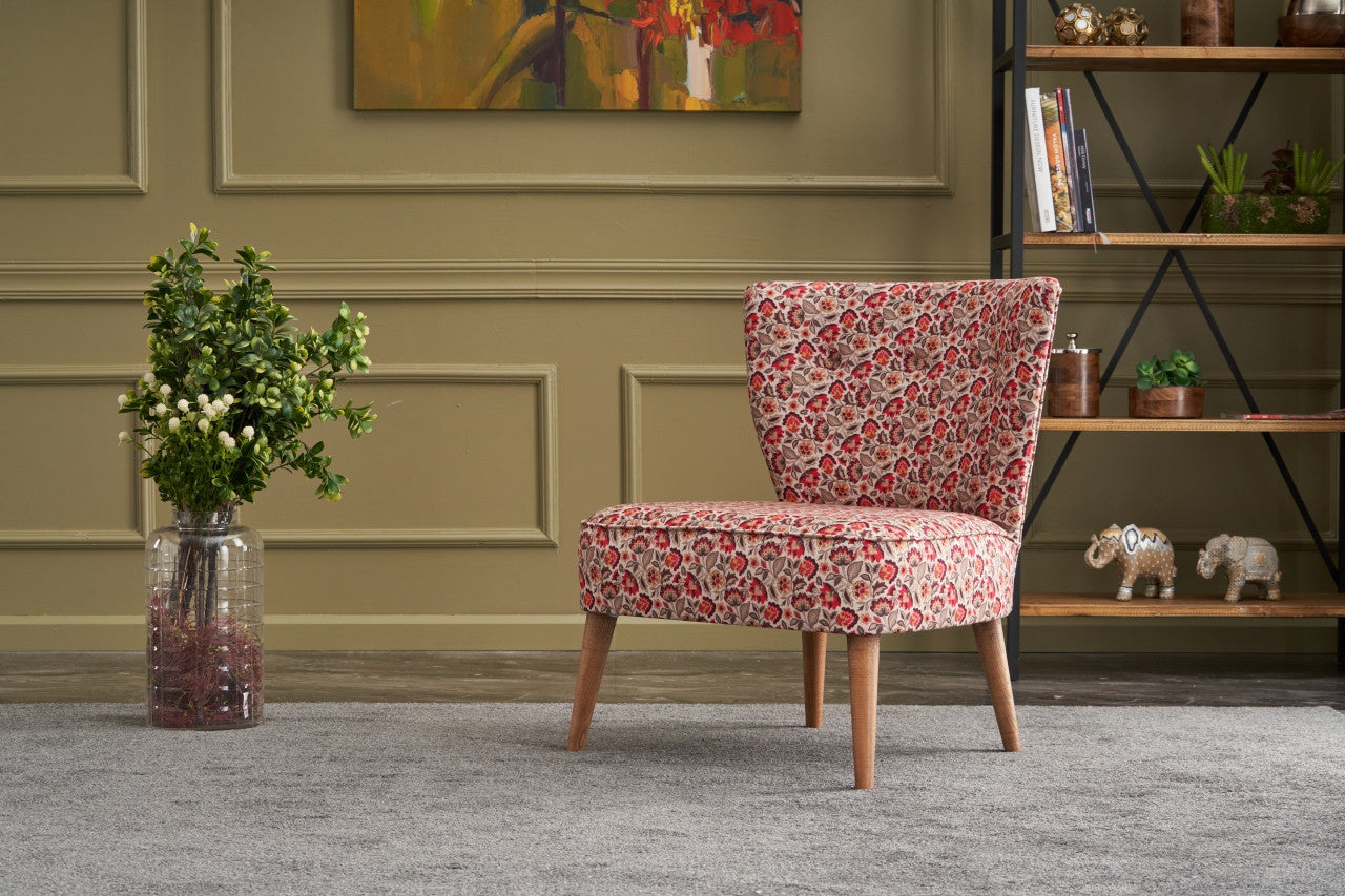 Poltrona – 65x80x65 cm – 100% Poliéster – Madeira de Carpa