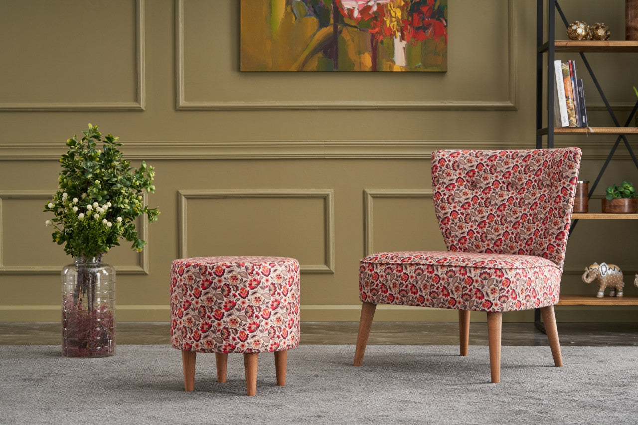 Poltrona – 65x80x65 cm – 100% Poliéster – Madeira de Carpa