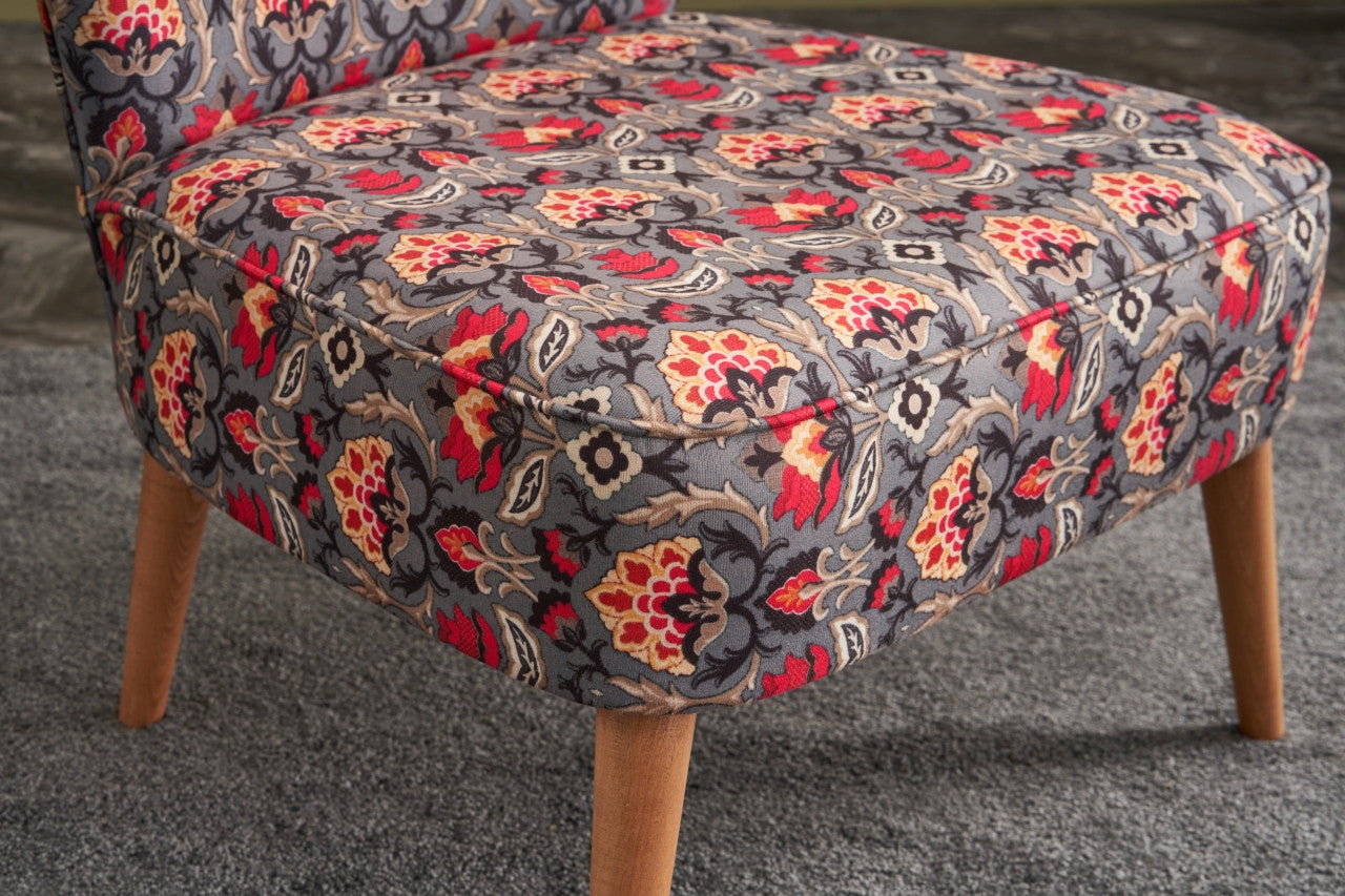 Poltrona – 65x80x65 cm – Azul – Madeira de Carpa