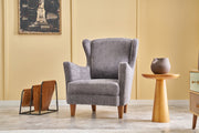 Poltrona Elegante – 77x98x80 cm – Cinza – Chenille